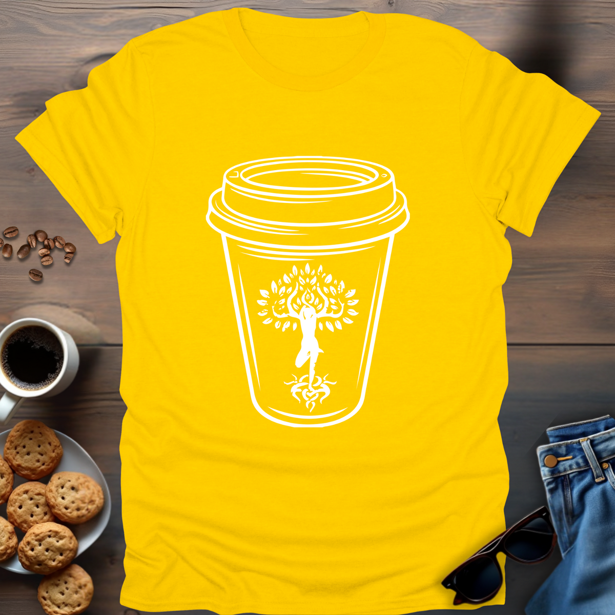 Yoga Coffee in cup T-Shirt
