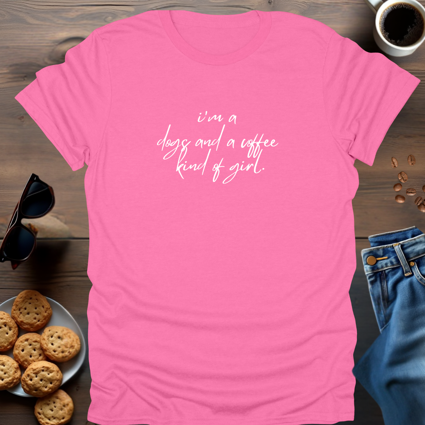 i'm a dogs and a coffee kind of girl. T-Shirt