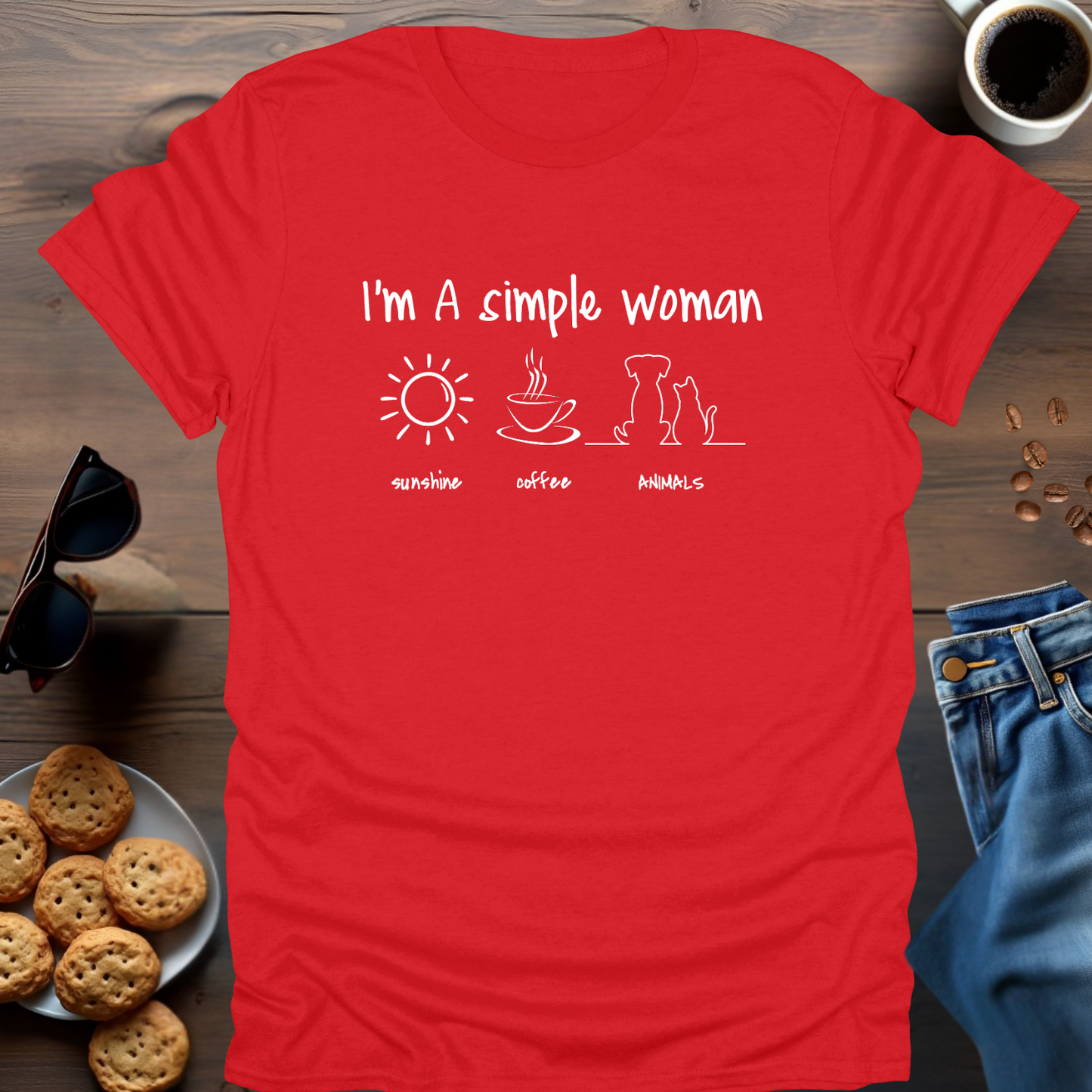 I'M A SIMPLE WOMAN (ANIMALS) T-Shirt