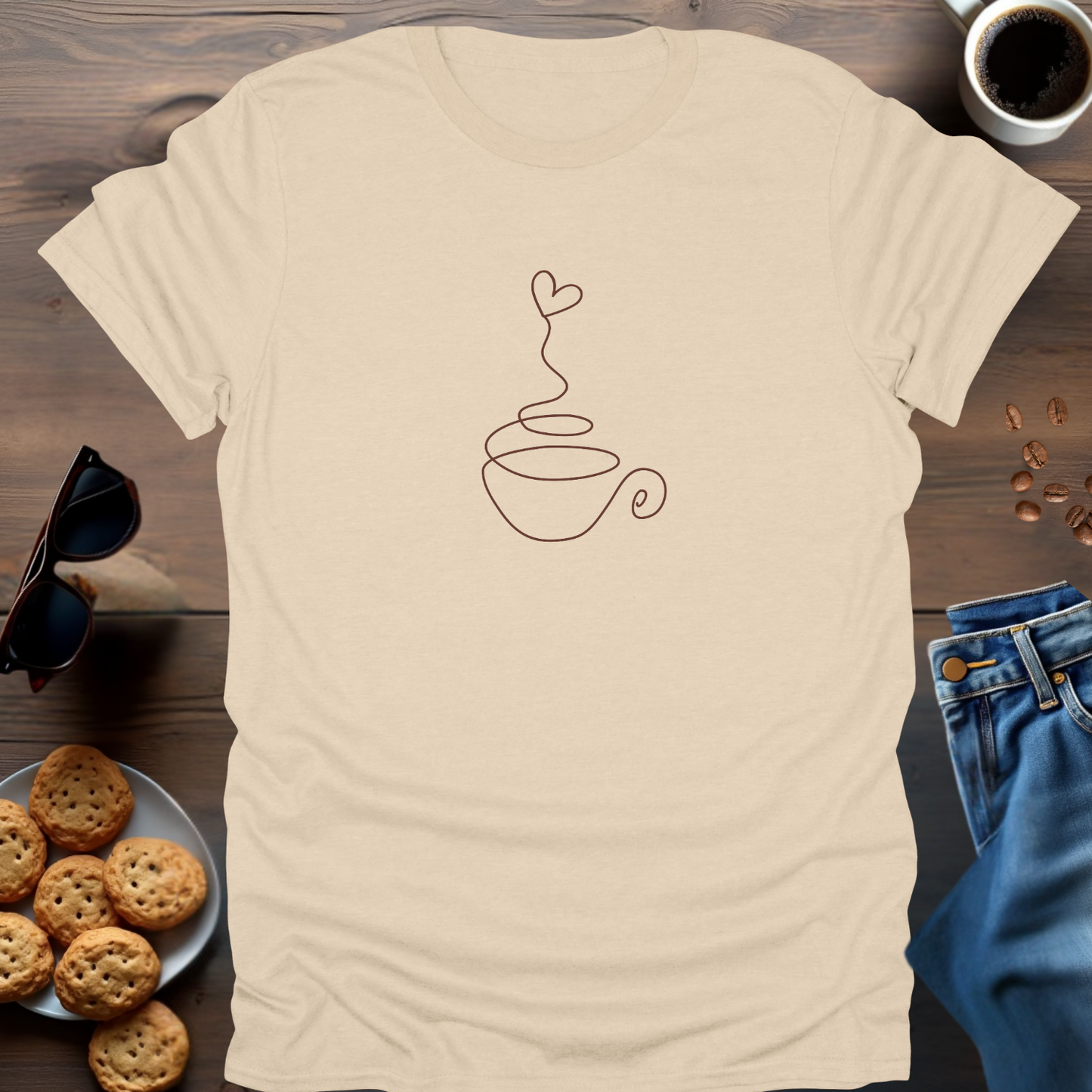 COFFEE CUP WITH HEART T-Shirt