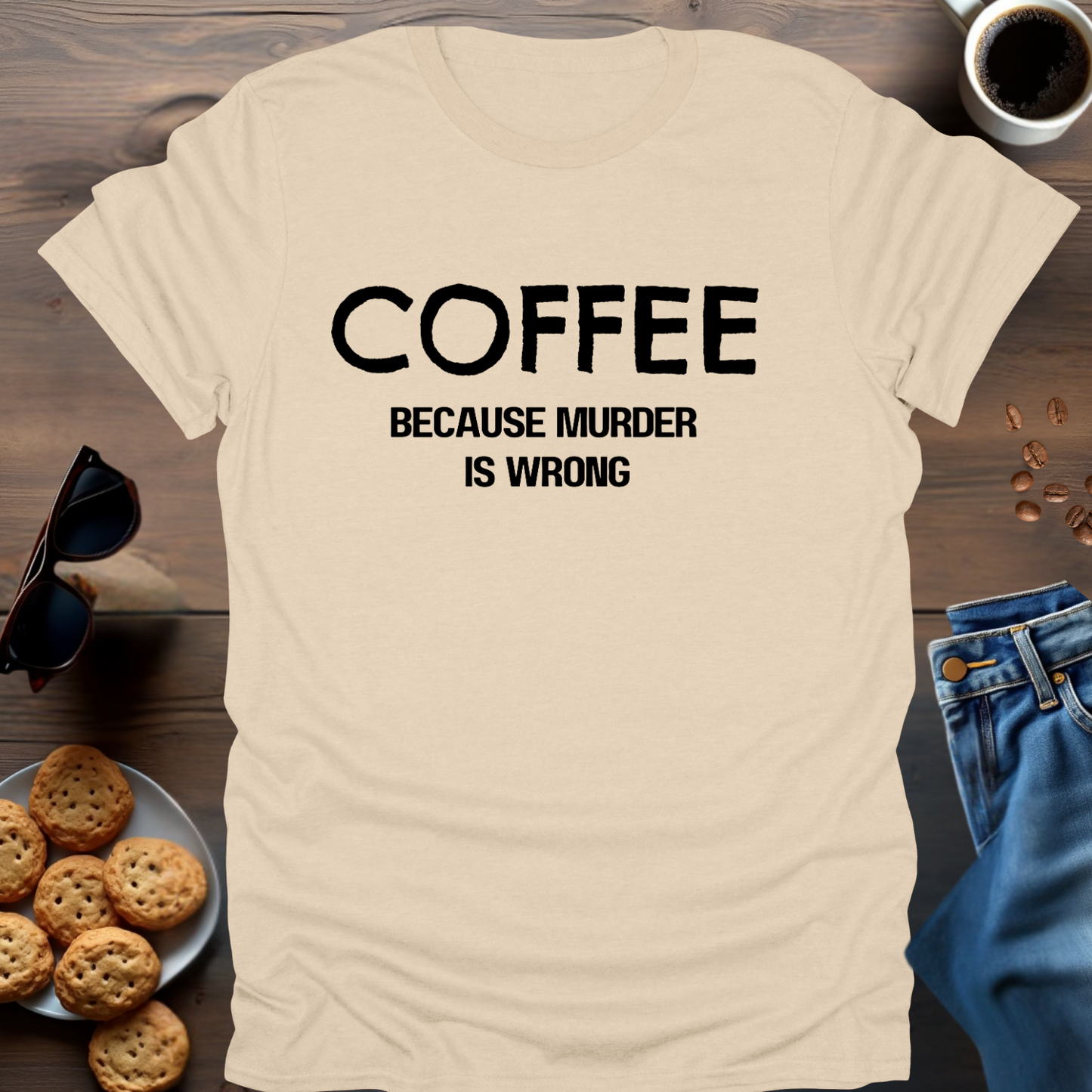 COFFEE because murder is wrong T-Shirt