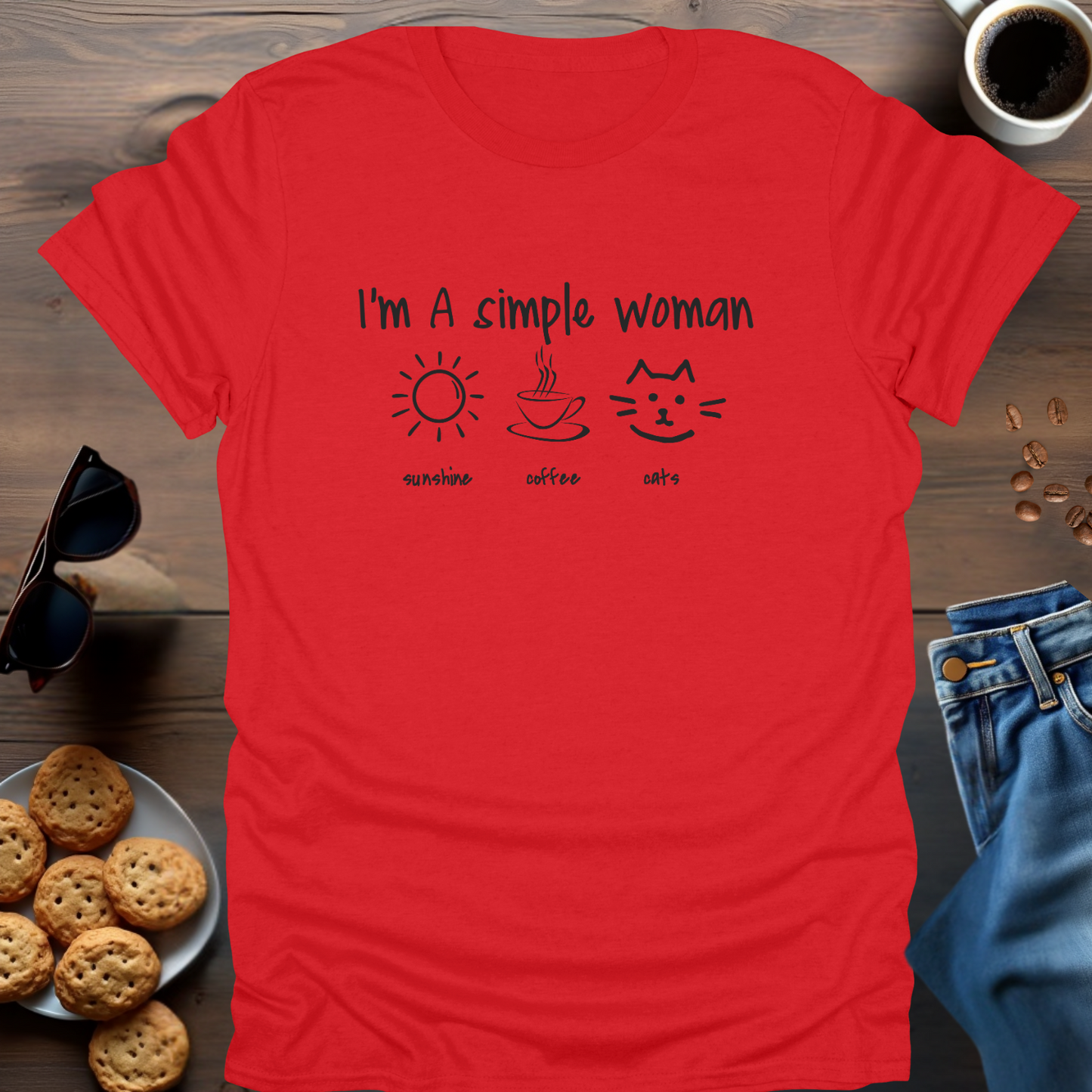 I'M A SIMPLE WOMAN (CATS) T-Shirt