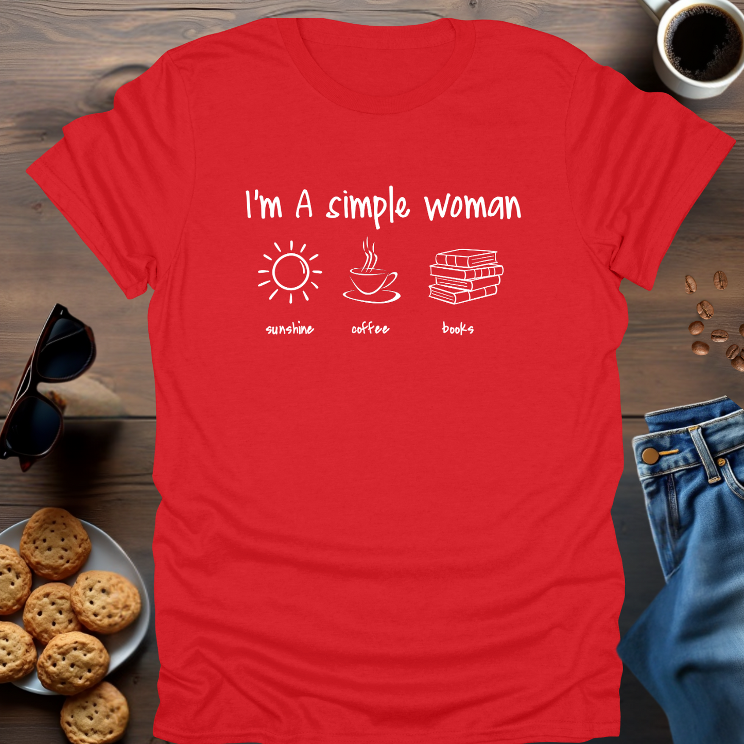 I'M A SIMPLE WOMAN (BOOKS) T-Shirt