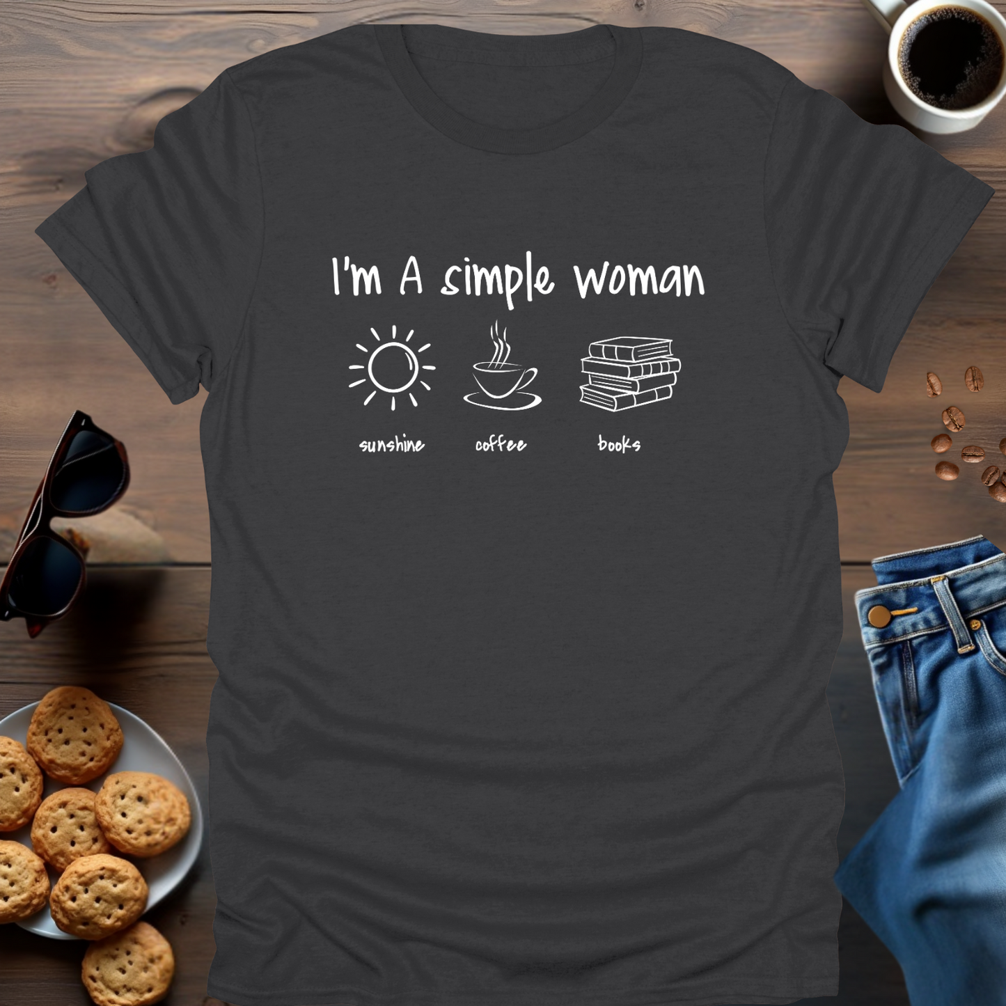 I'M A SIMPLE WOMAN (BOOKS) T-Shirt