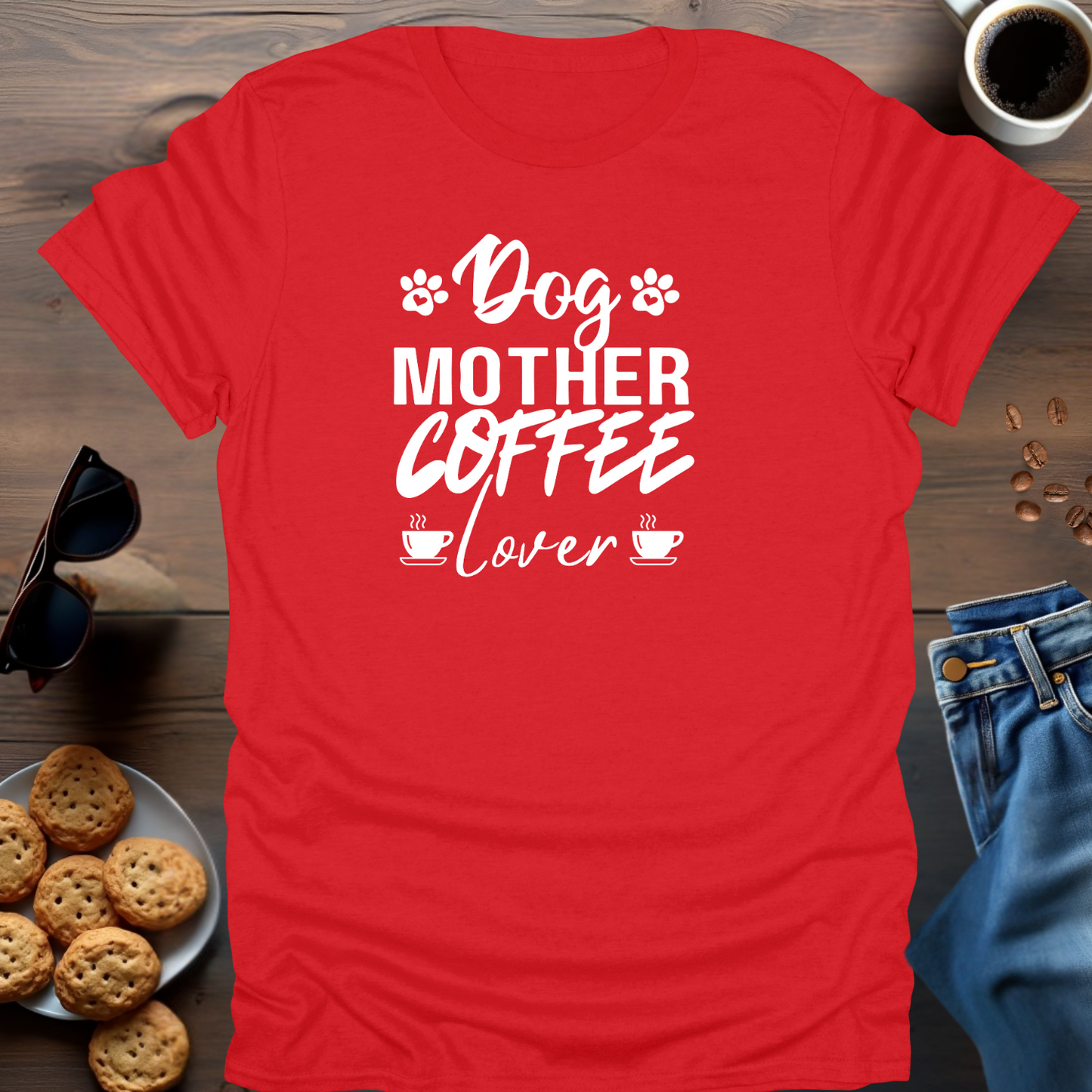 Dog Mother Coffee Lover T-Shirt