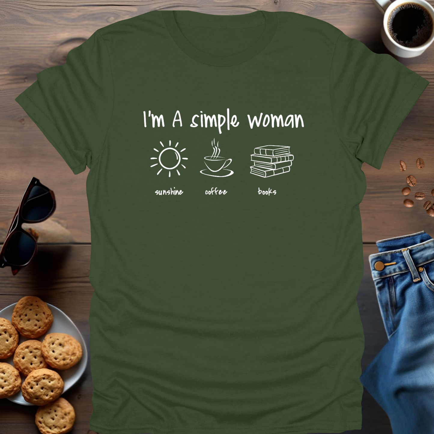 I'M A SIMPLE WOMAN (BOOKS) T-Shirt