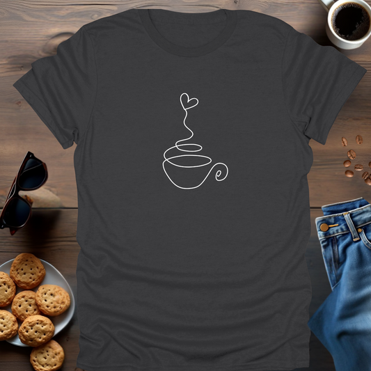 COFFEE CUP WITH HEART T-Shirt