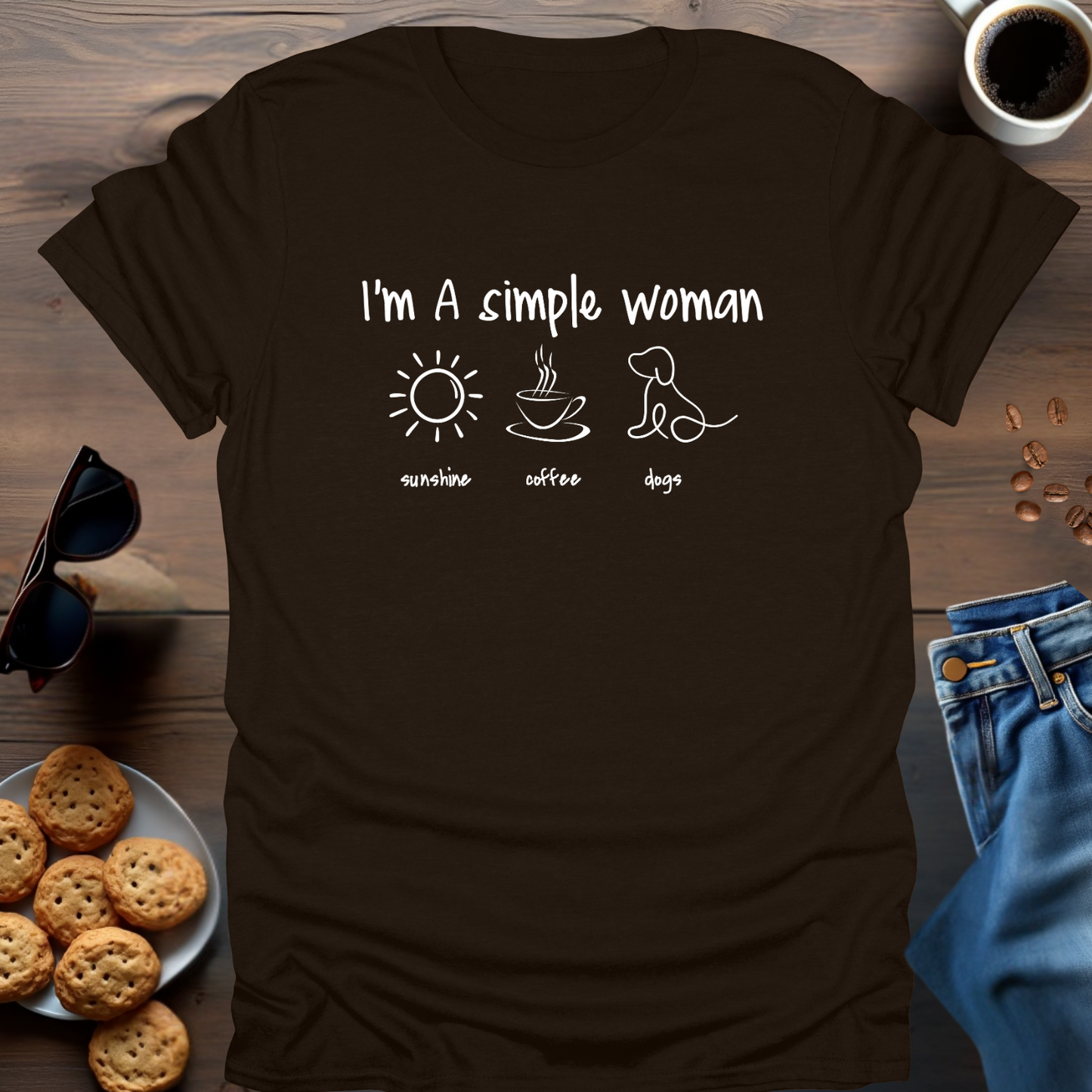 I'M A SIMPLE WOMAN (DOGS) T-Shirt