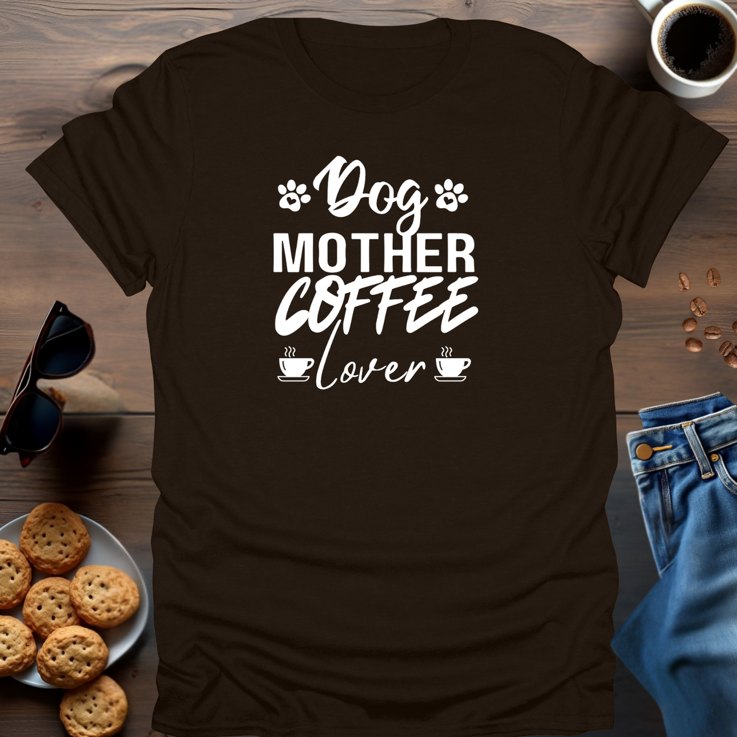 Dog Mother Coffee Lover T-Shirt