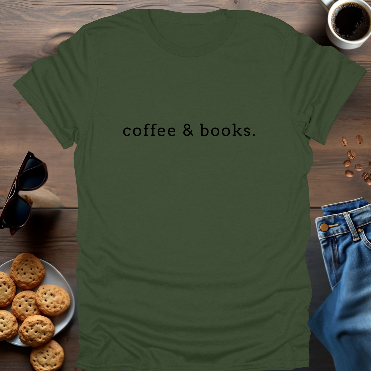 coffee & books. T-Shirt