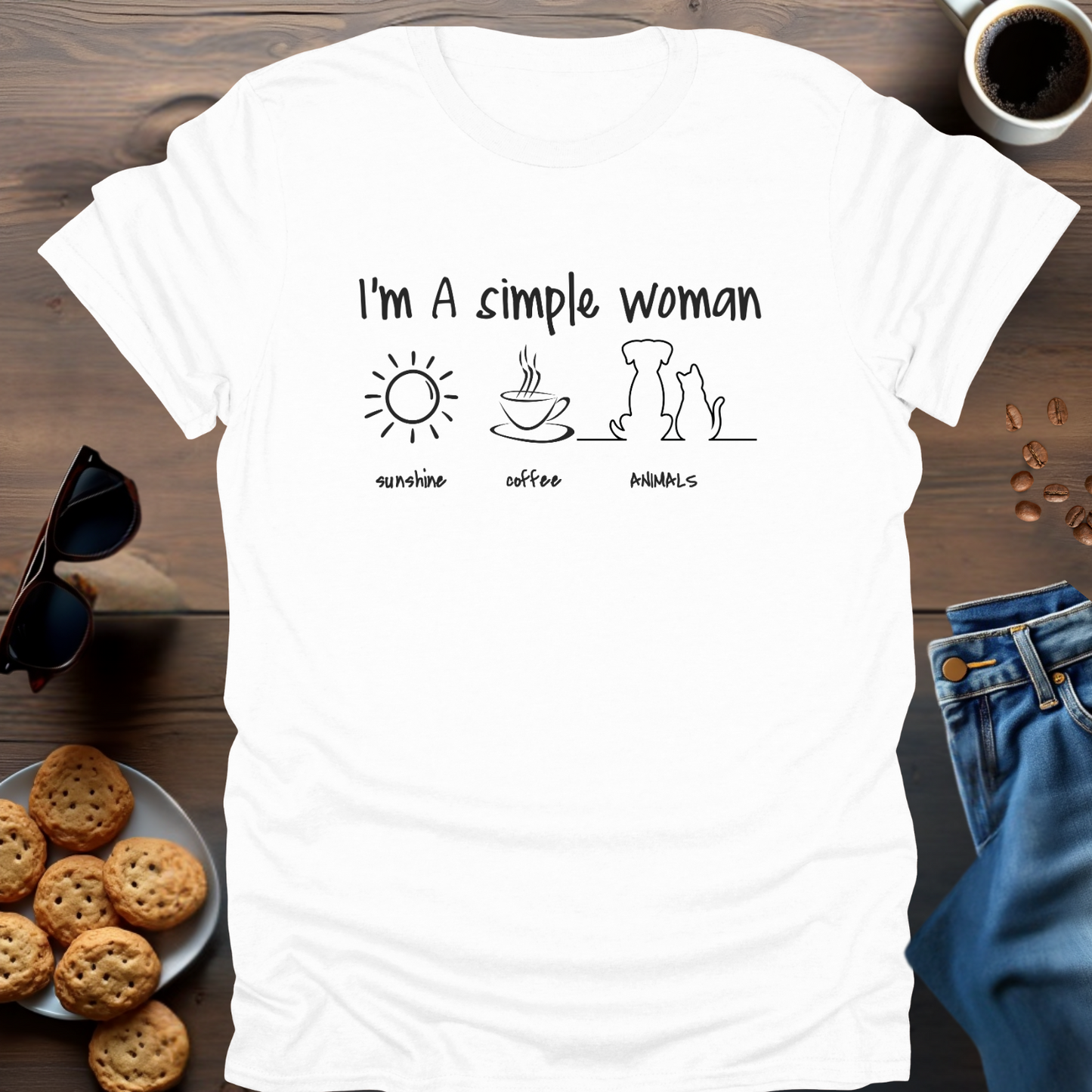 I'M A SIMPLE WOMAN (ANIMALS) T-Shirt