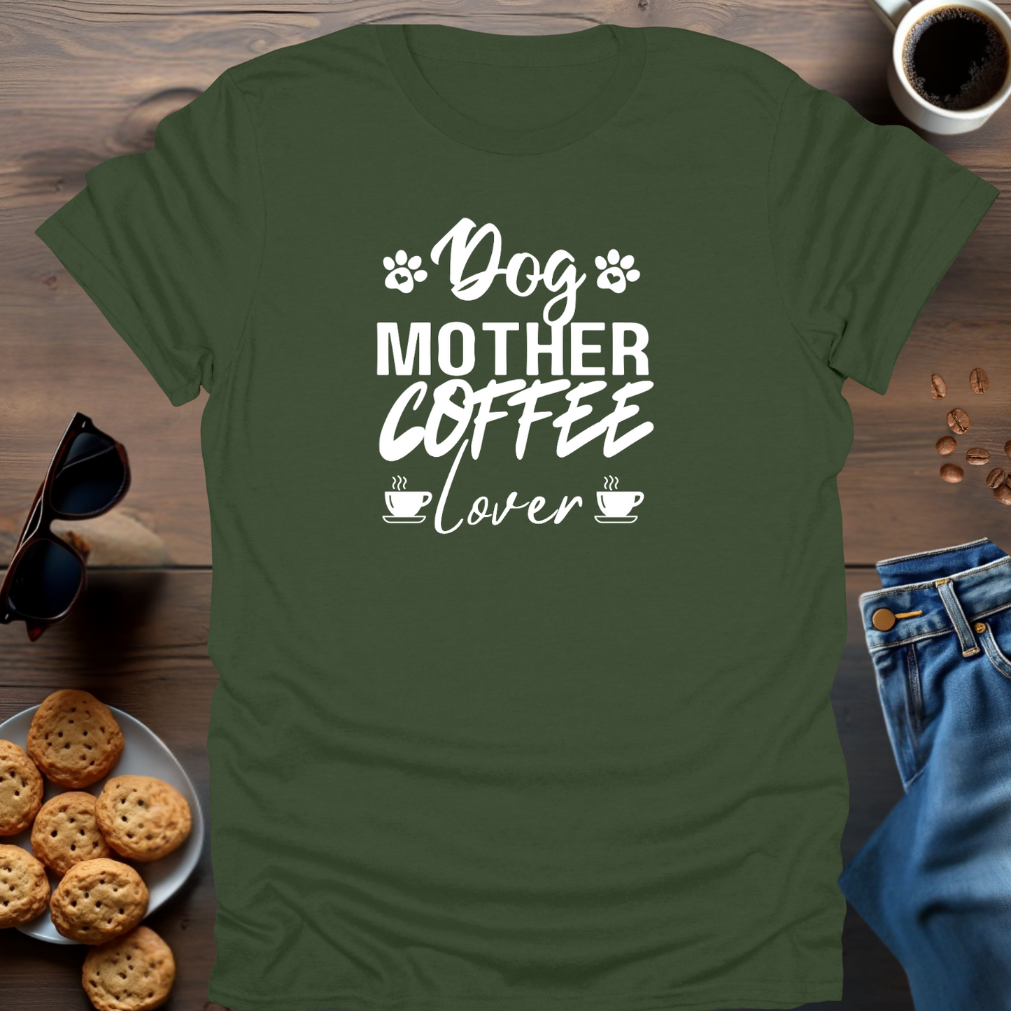 Dog Mother Coffee Lover T-Shirt