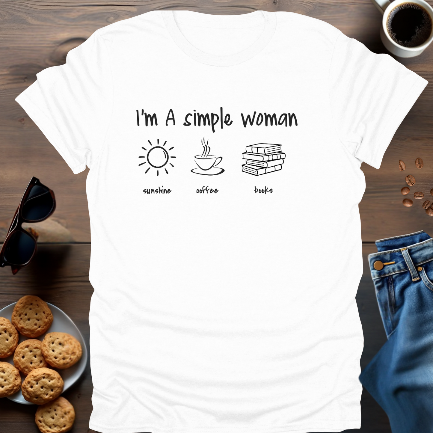 I'M A SIMPLE WOMAN (BOOKS) T-Shirt