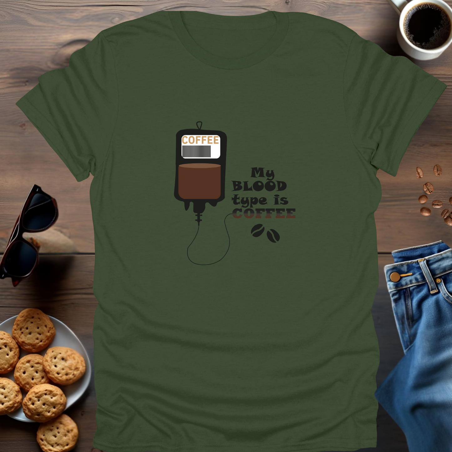 My Blood Type Is Coffee T-Shirt