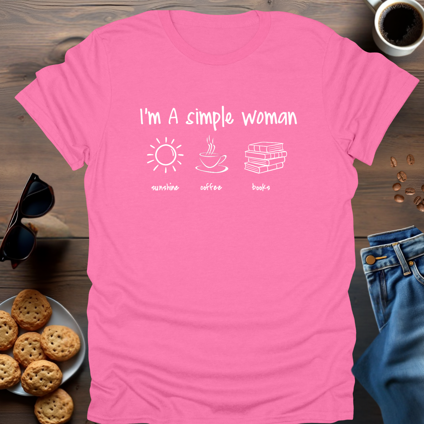 I'M A SIMPLE WOMAN (BOOKS) T-Shirt