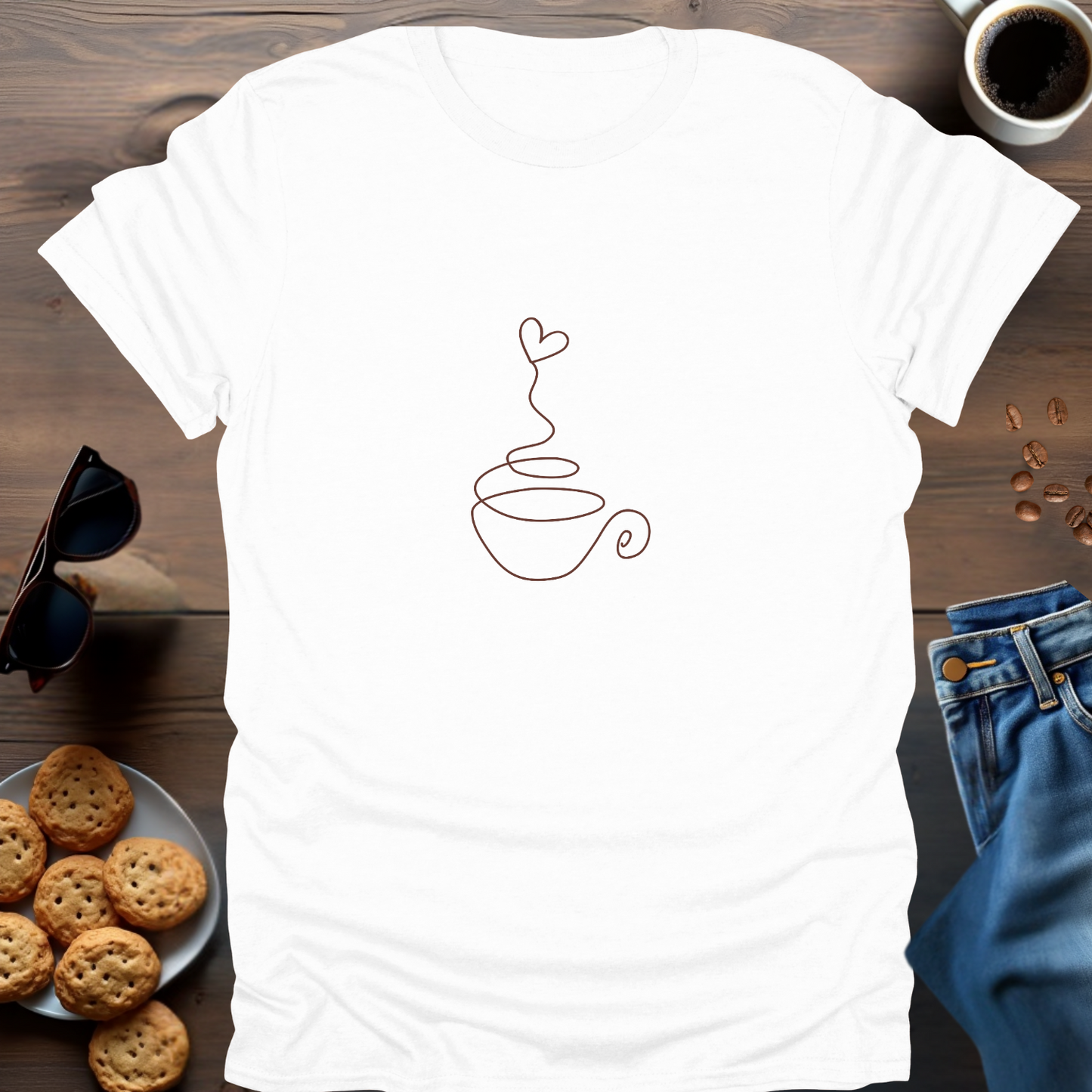 COFFEE CUP WITH HEART T-Shirt