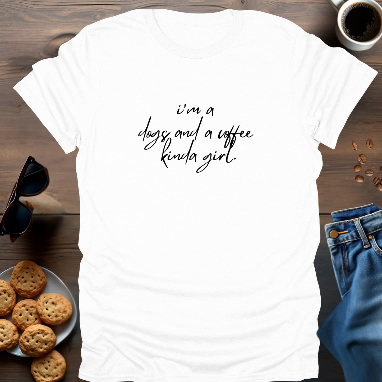 i'm a dogs and a coffee kind of girl. T-Shirt