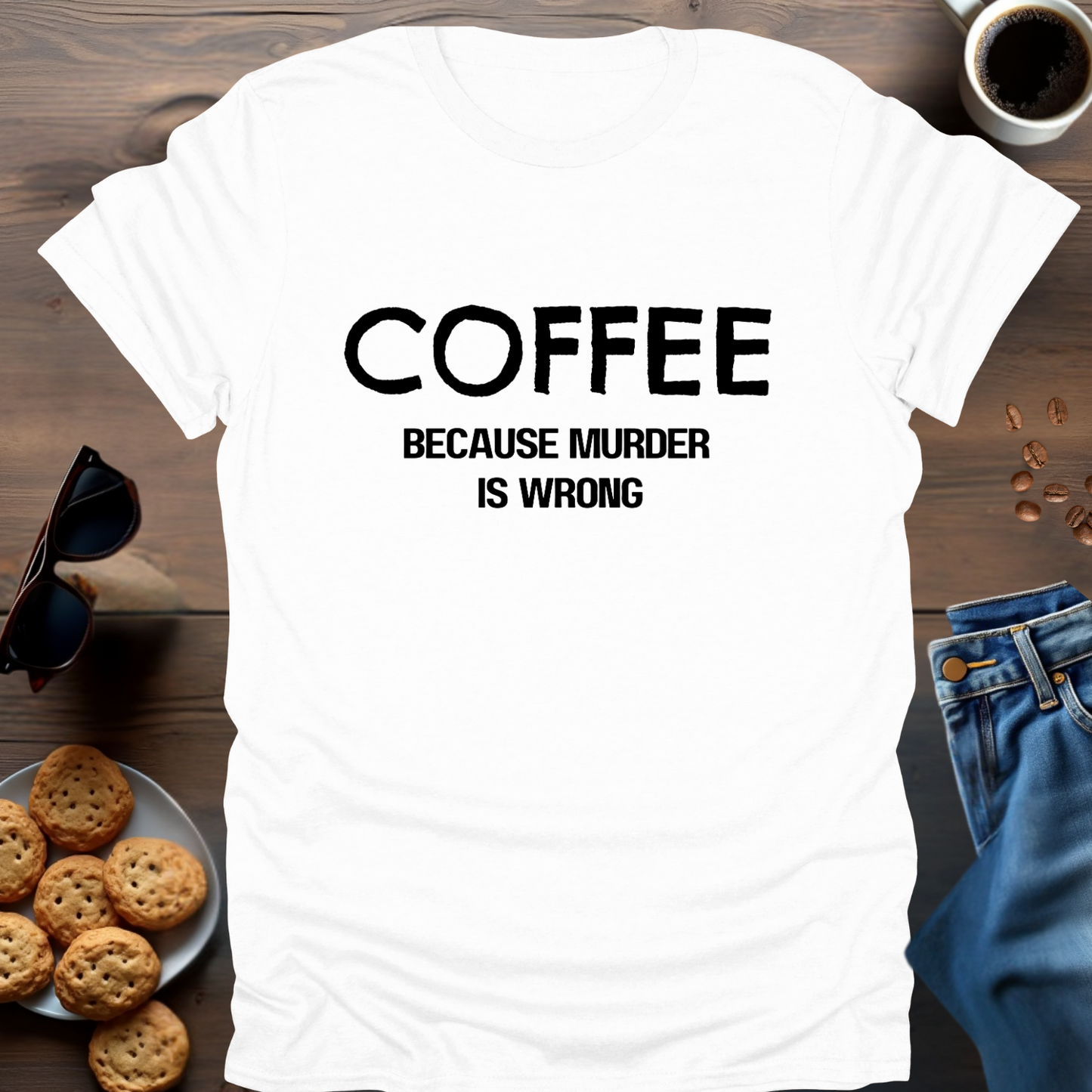 COFFEE because murder is wrong T-Shirt