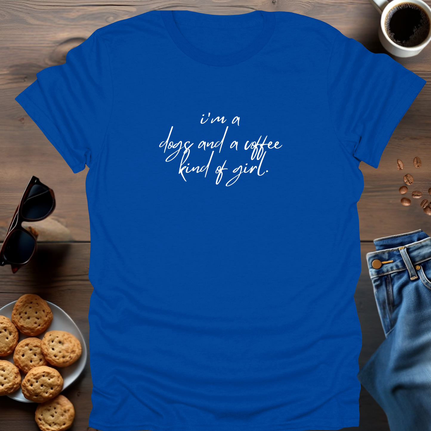 i'm a dogs and a coffee kind of girl. T-Shirt