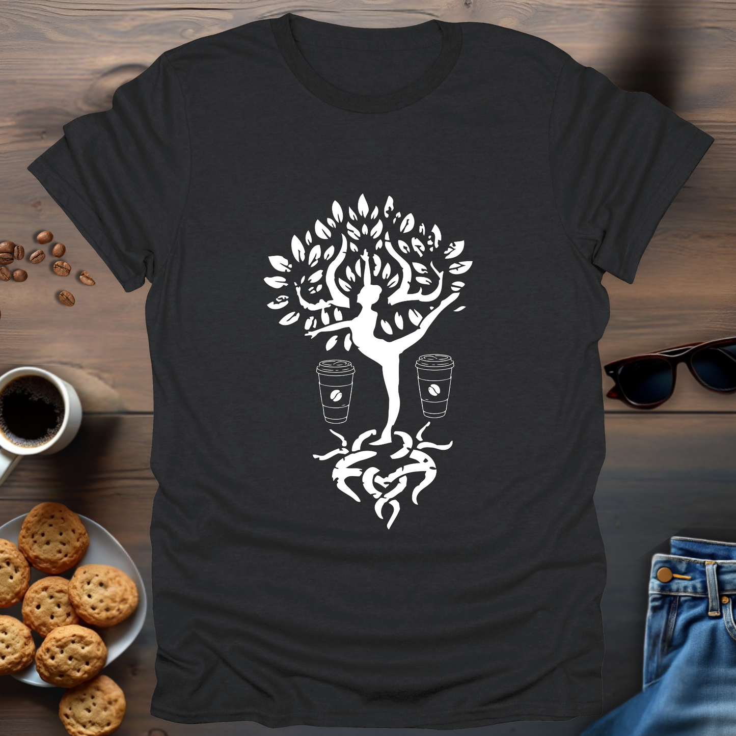 Yoga Coffee coffee under tree T-Shirt