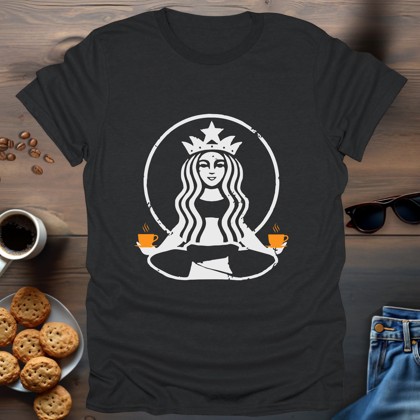 Yoga Starbucks with coffee T-Shirt