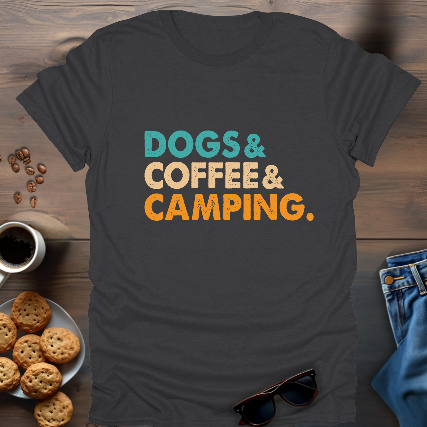 Dogs & Coffee & Camping T-Shirt