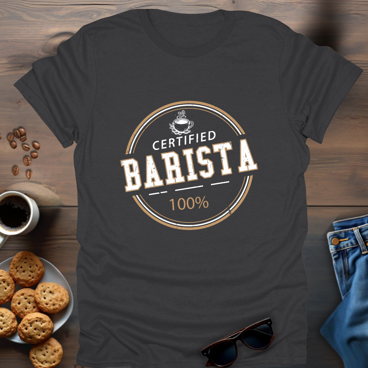 Certified Barista 100% T-Shirt