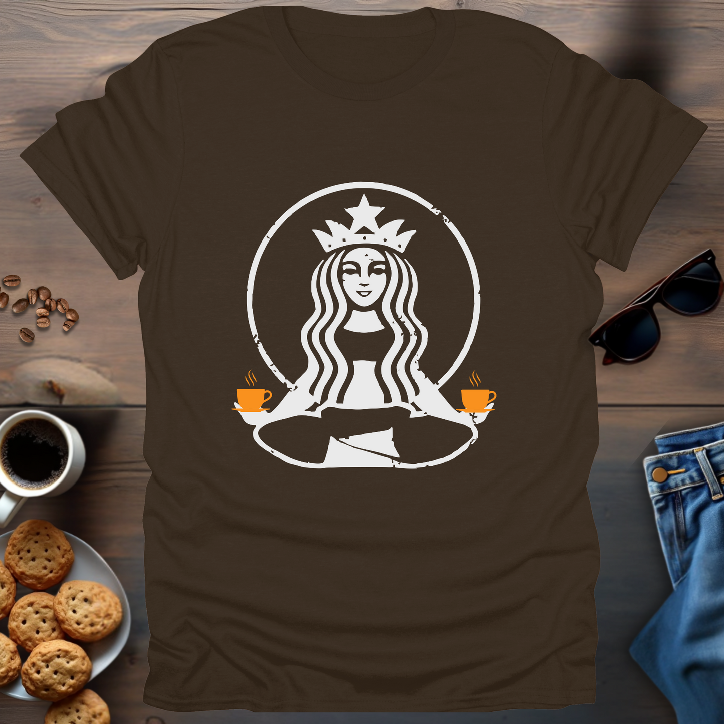 Yoga Starbucks with coffee T-Shirt