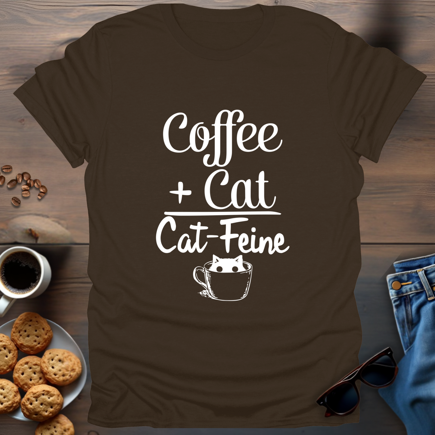 Coffee + Cat=Cat-Feine T-Shirt