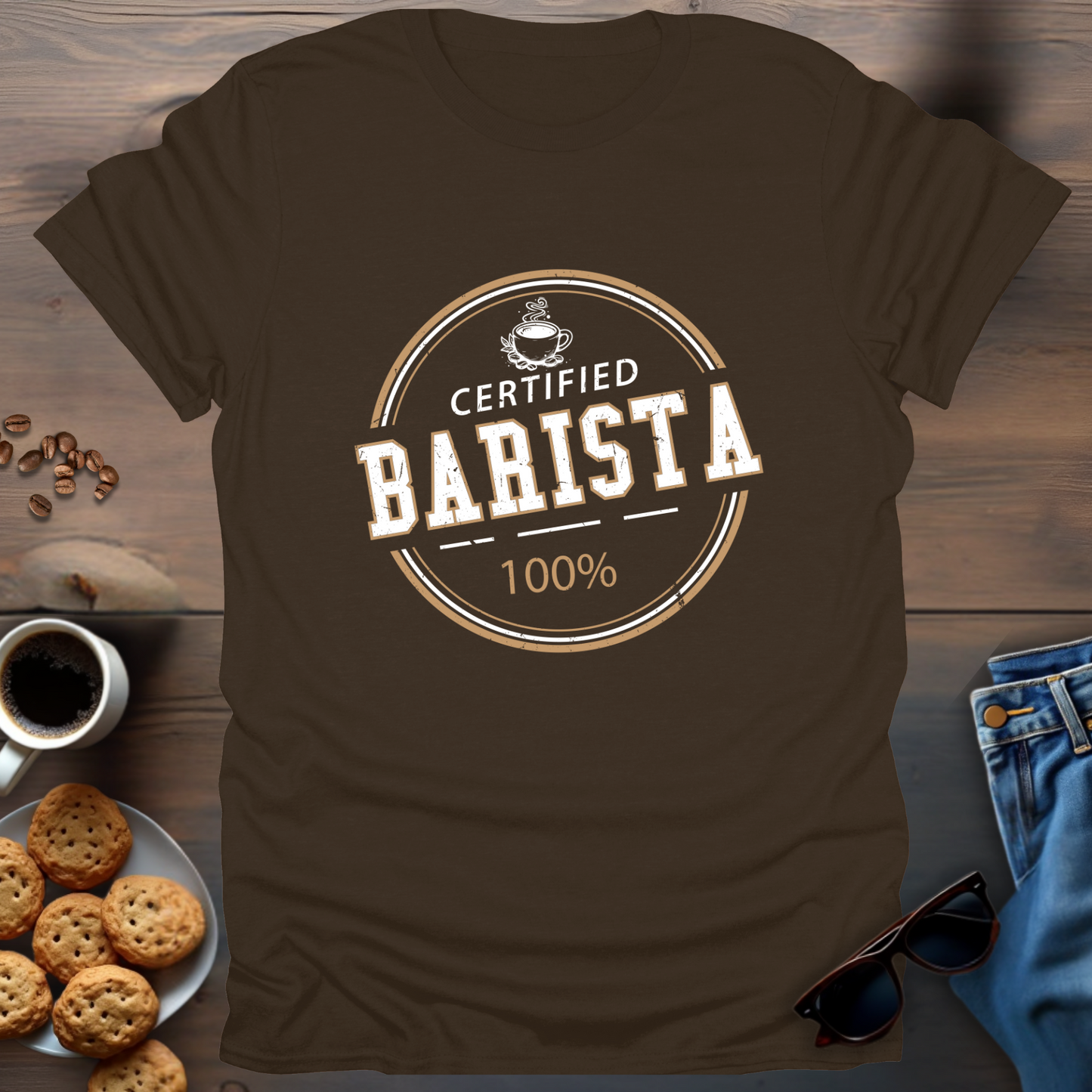 Certified Barista 100% T-Shirt