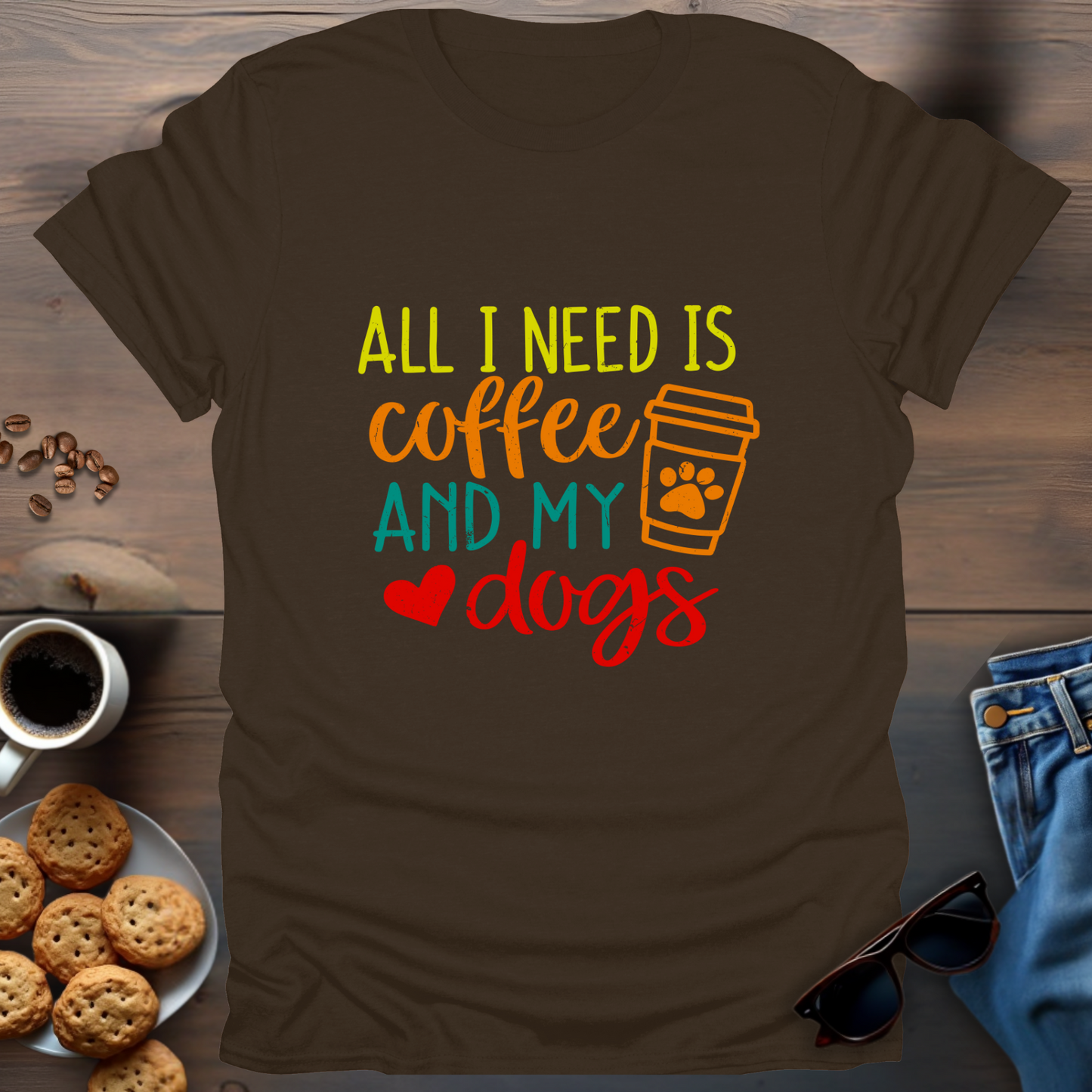 All I Need Is Coffee And My Dogs T-Shirt