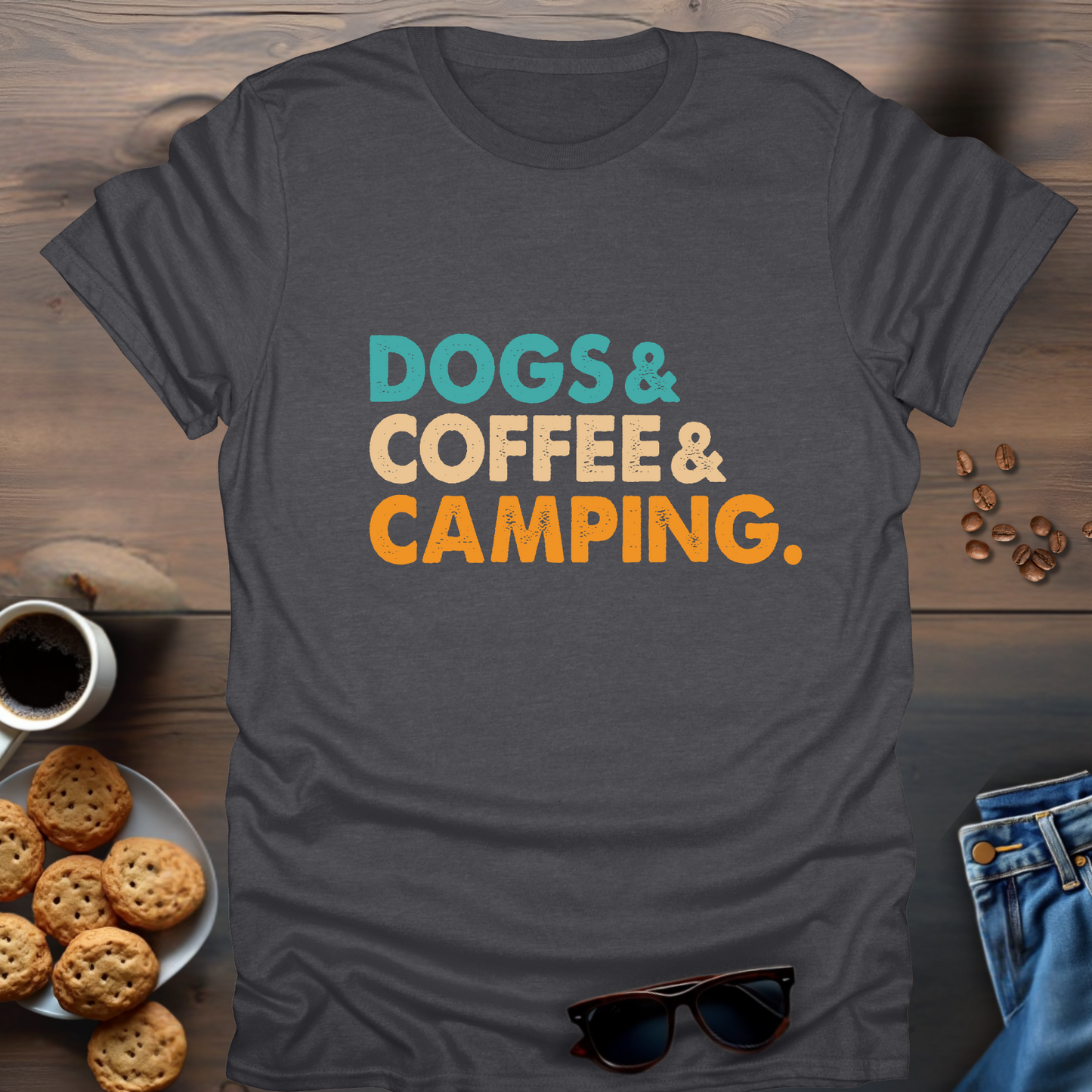 Dogs & Coffee & Camping T-Shirt