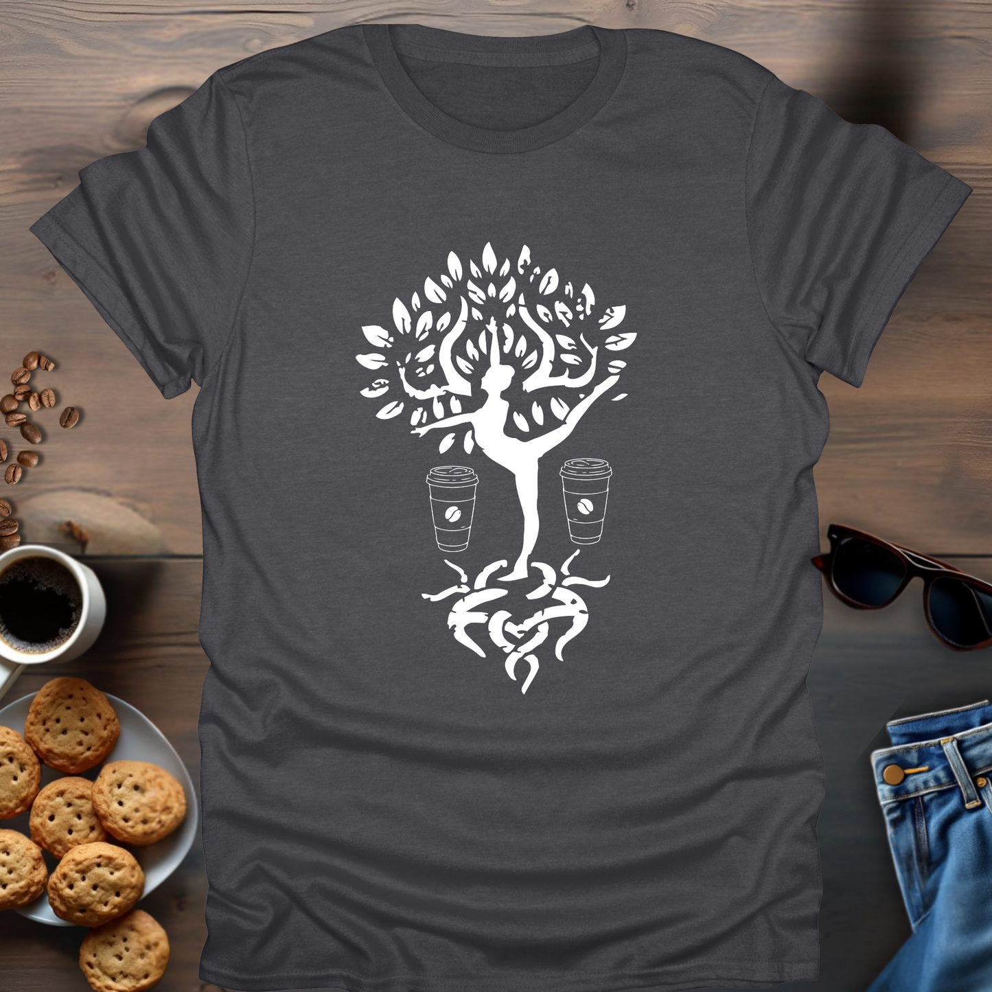 Yoga Coffee coffee under tree T-Shirt