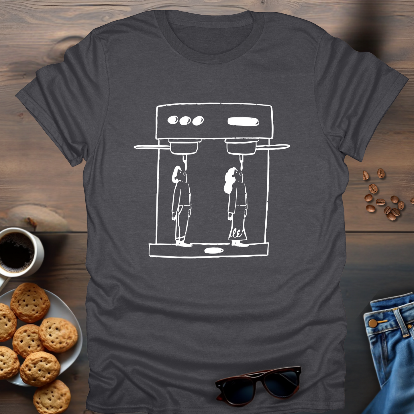 Drinking coffee from the machine T-Shirt