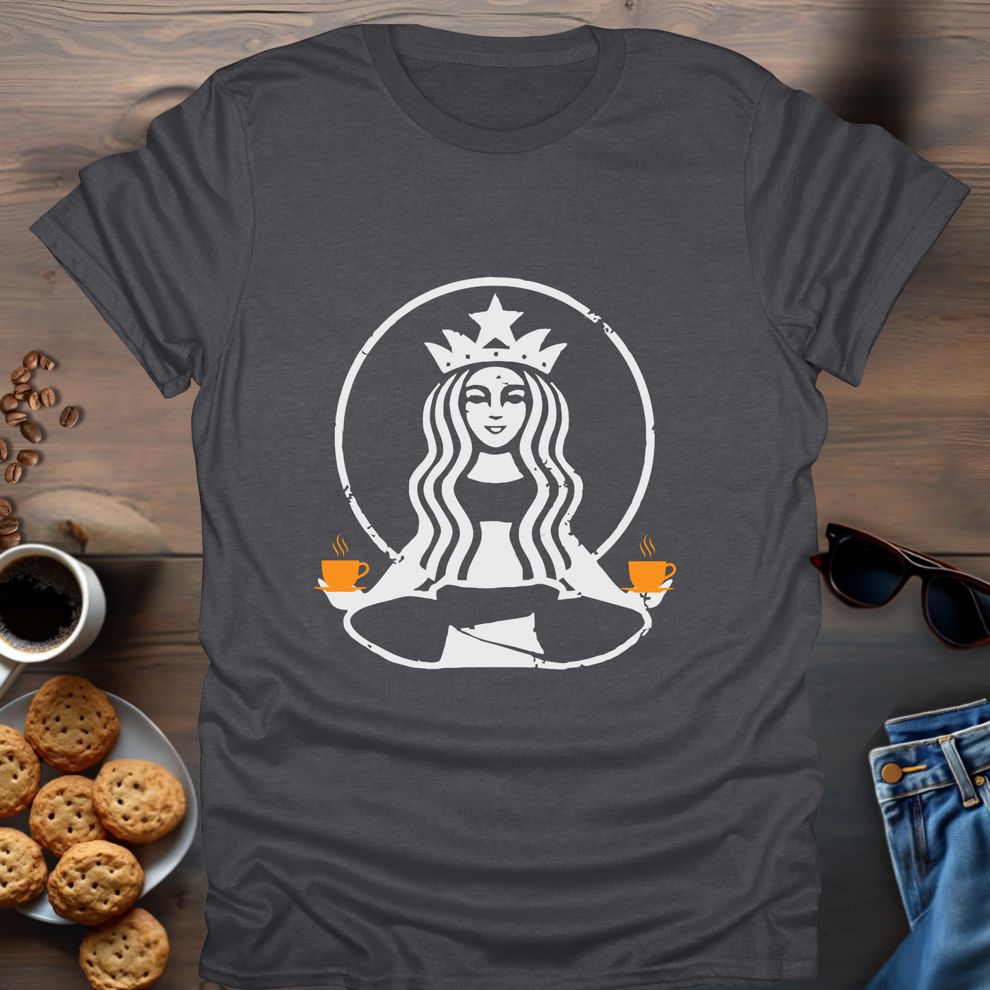 Yoga Starbucks with coffee T-Shirt