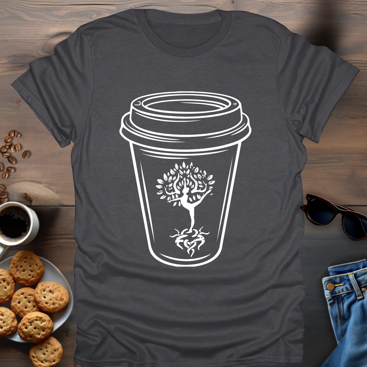 Yoga Coffee in cup 2 T-Shirt