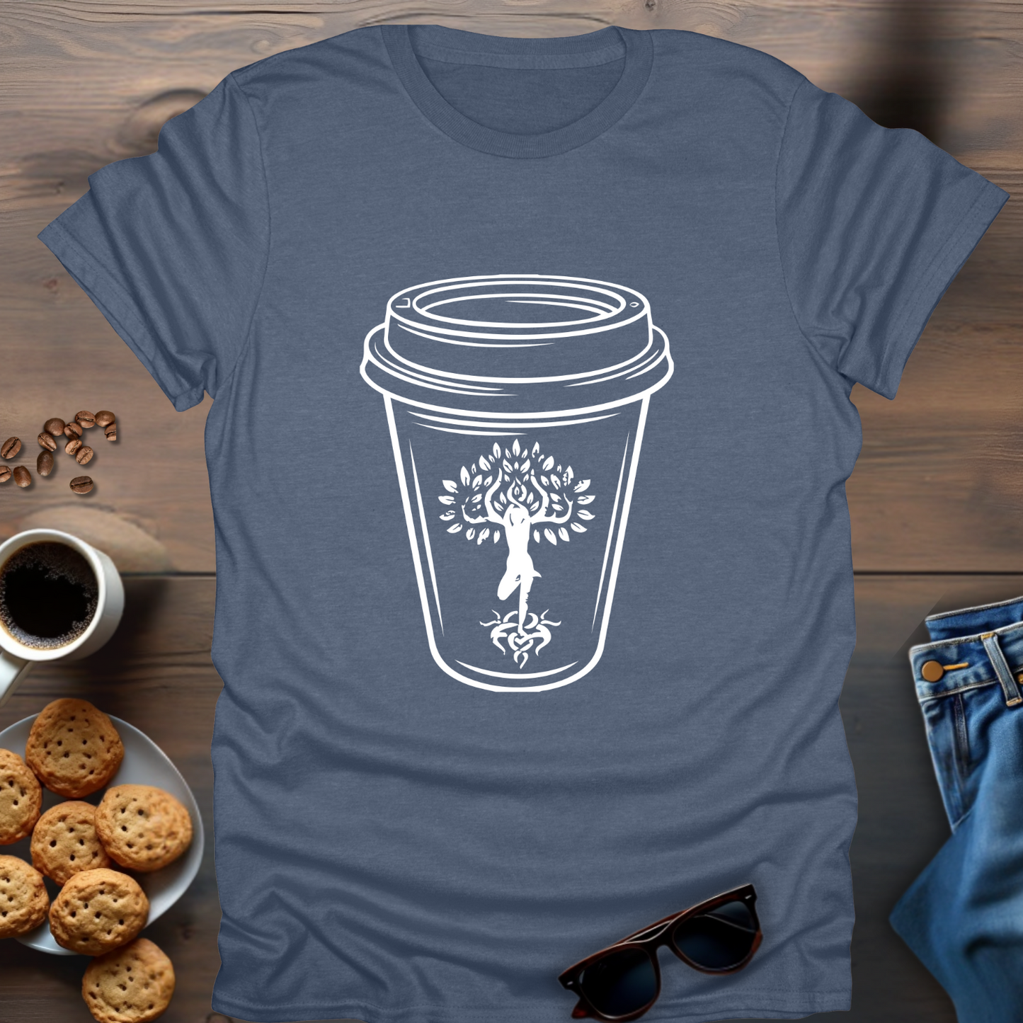 Yoga Coffee in cup T-Shirt