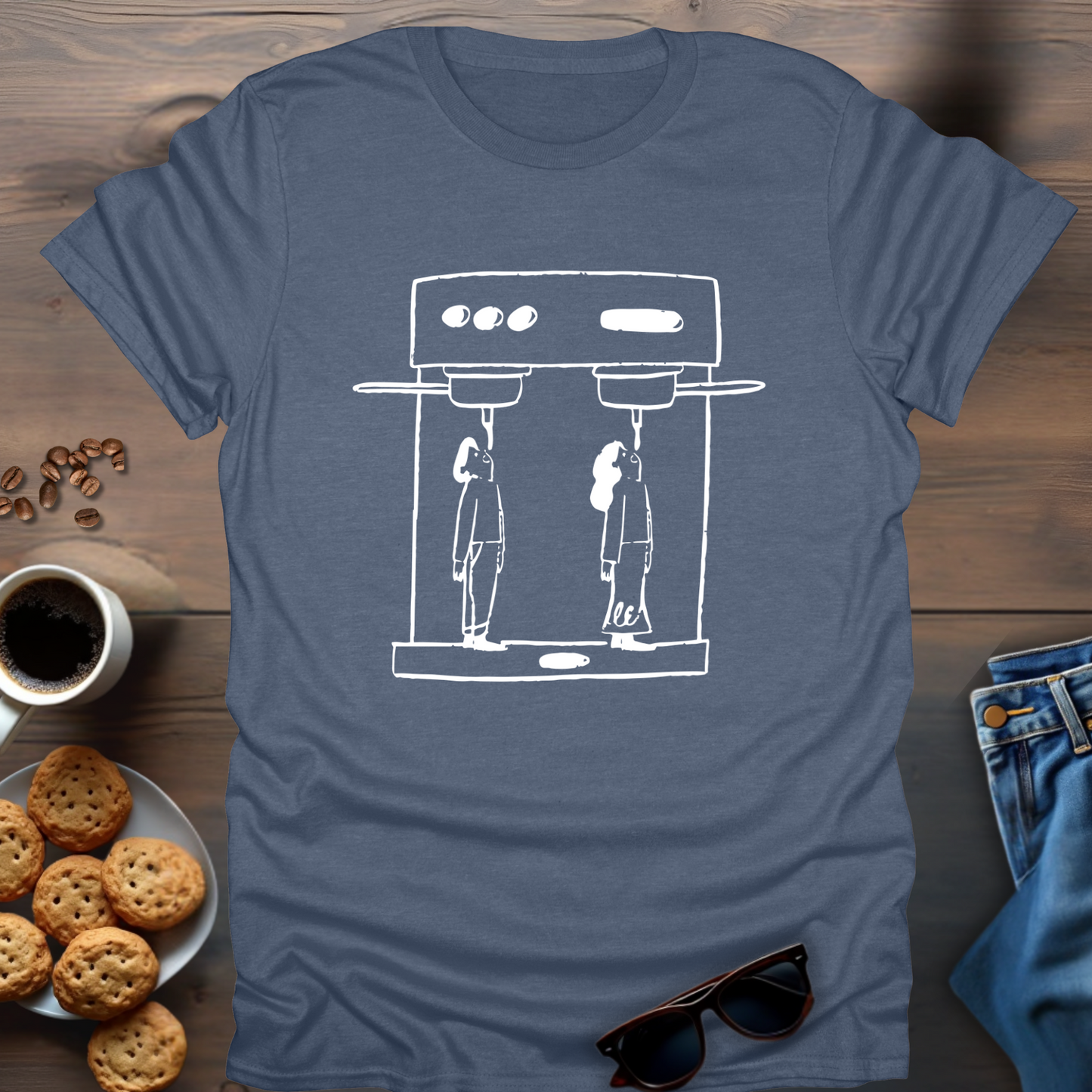 Drinking coffee from the machine T-Shirt