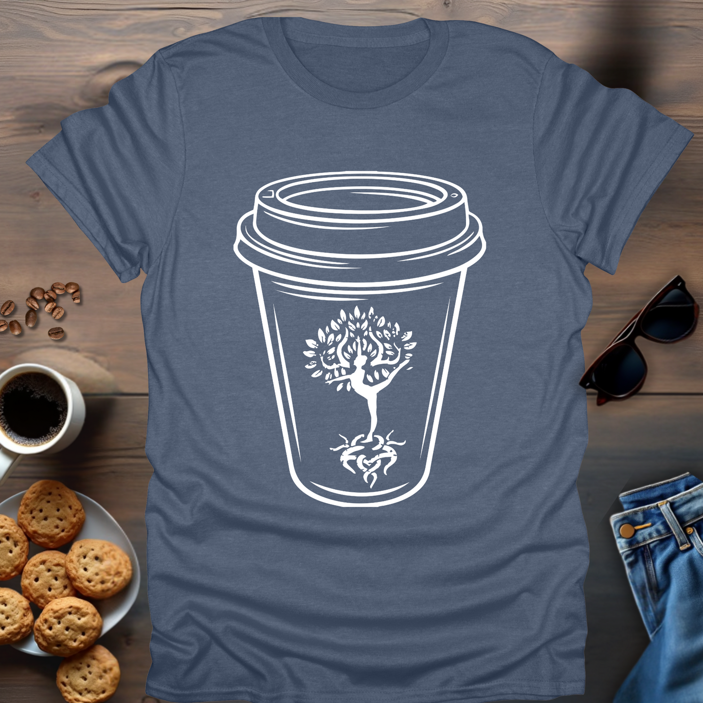 Yoga Coffee in cup 2 T-Shirt