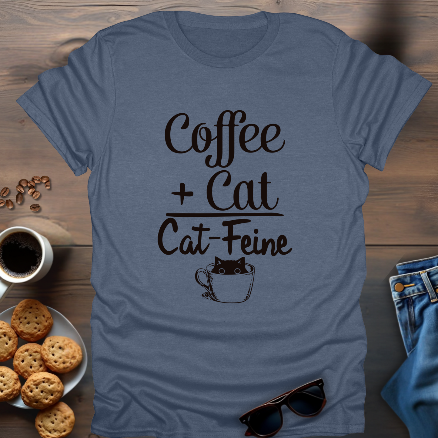 Coffee + Cat=Cat-Feine T-Shirt