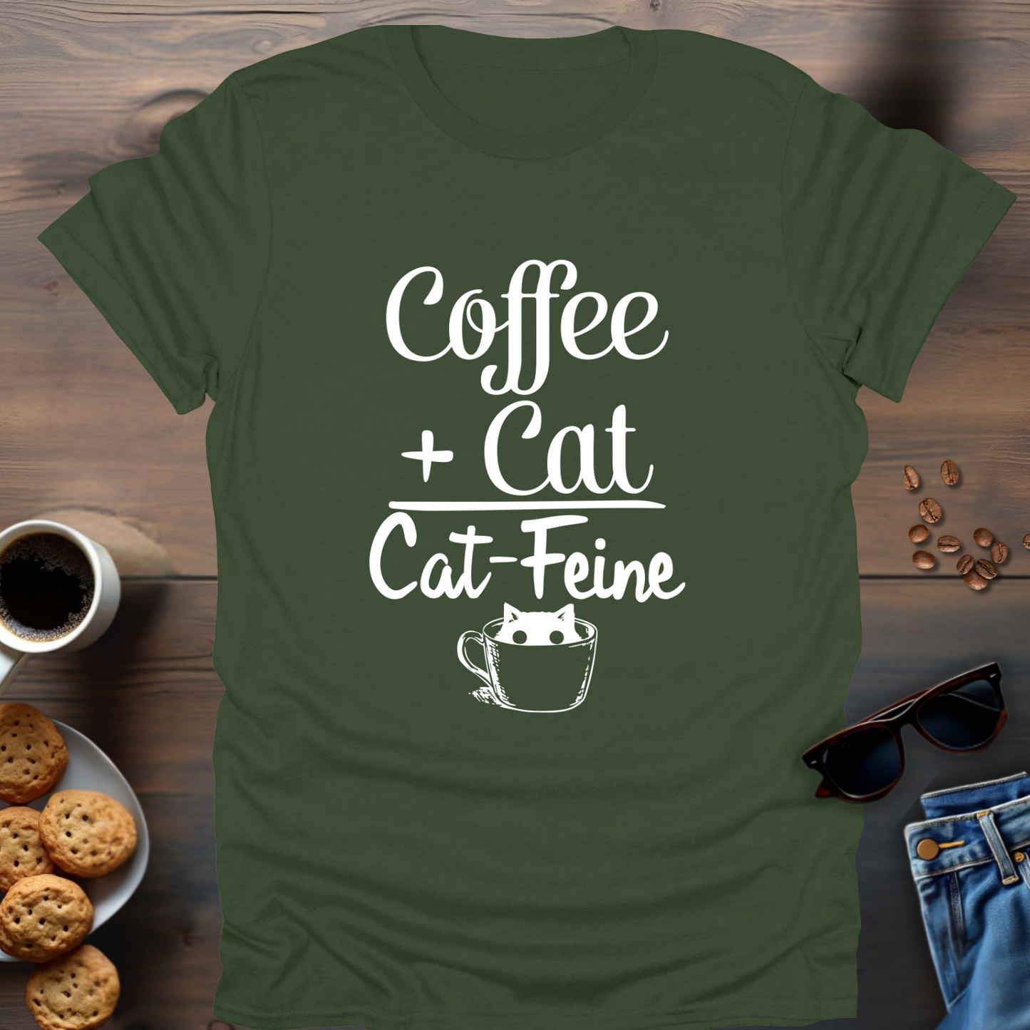 Coffee + Cat=Cat-Feine T-Shirt