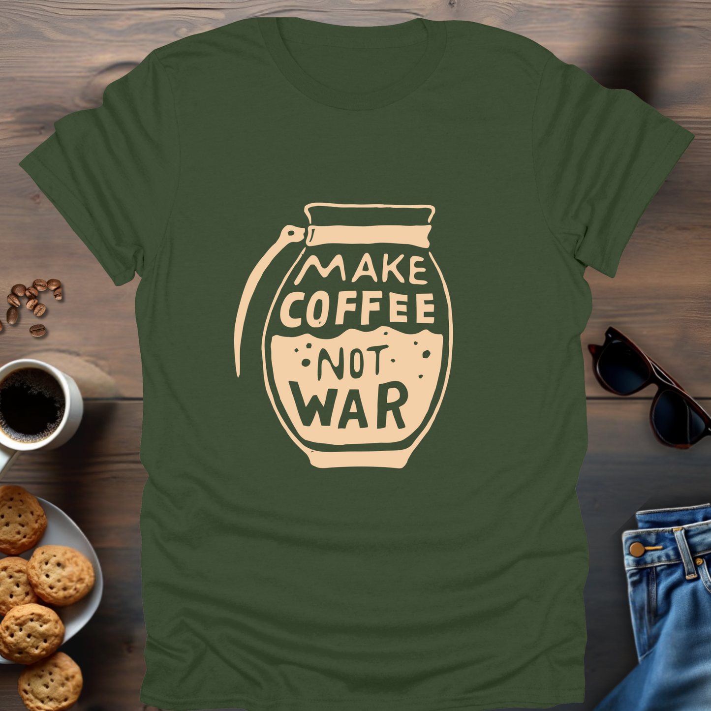 Make Coffee Not War T-Shirt