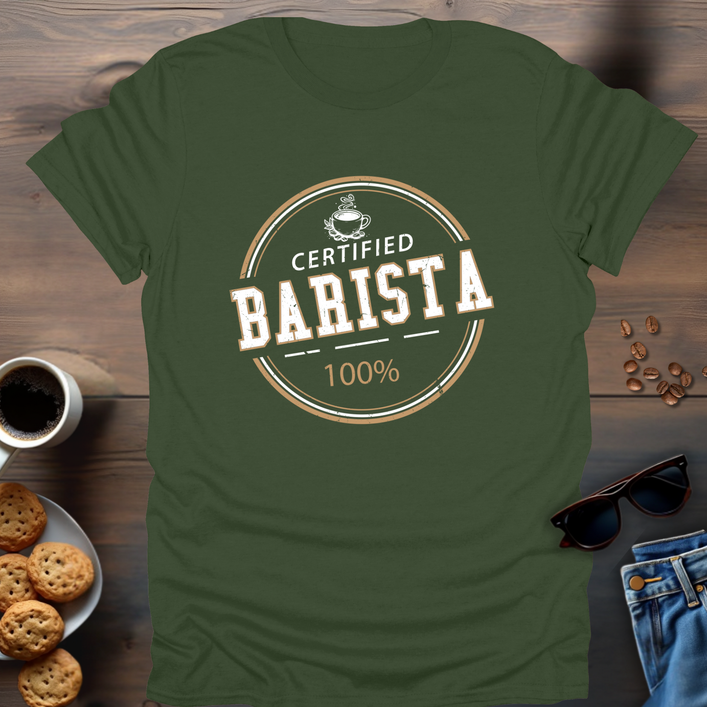 Certified Barista 100% T-Shirt