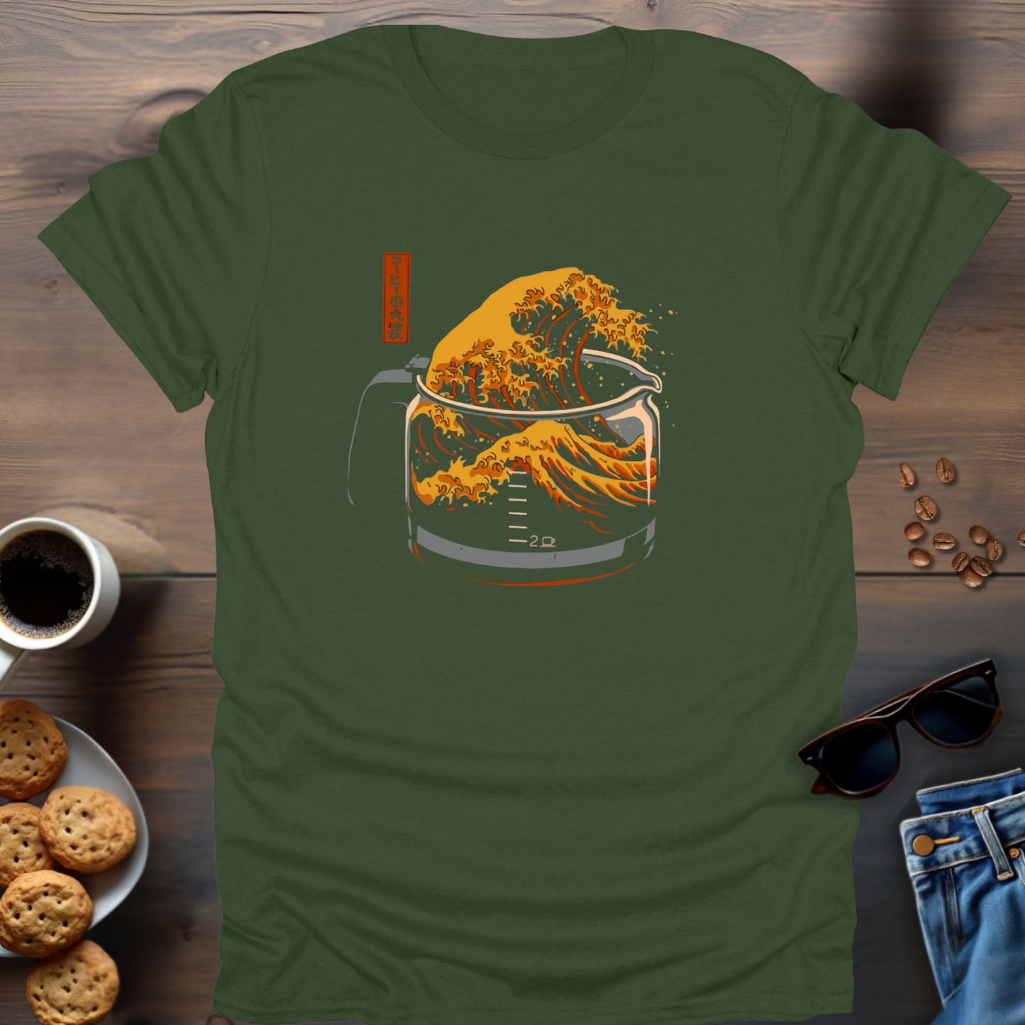 The Great Wave of Coffee T-Shirt