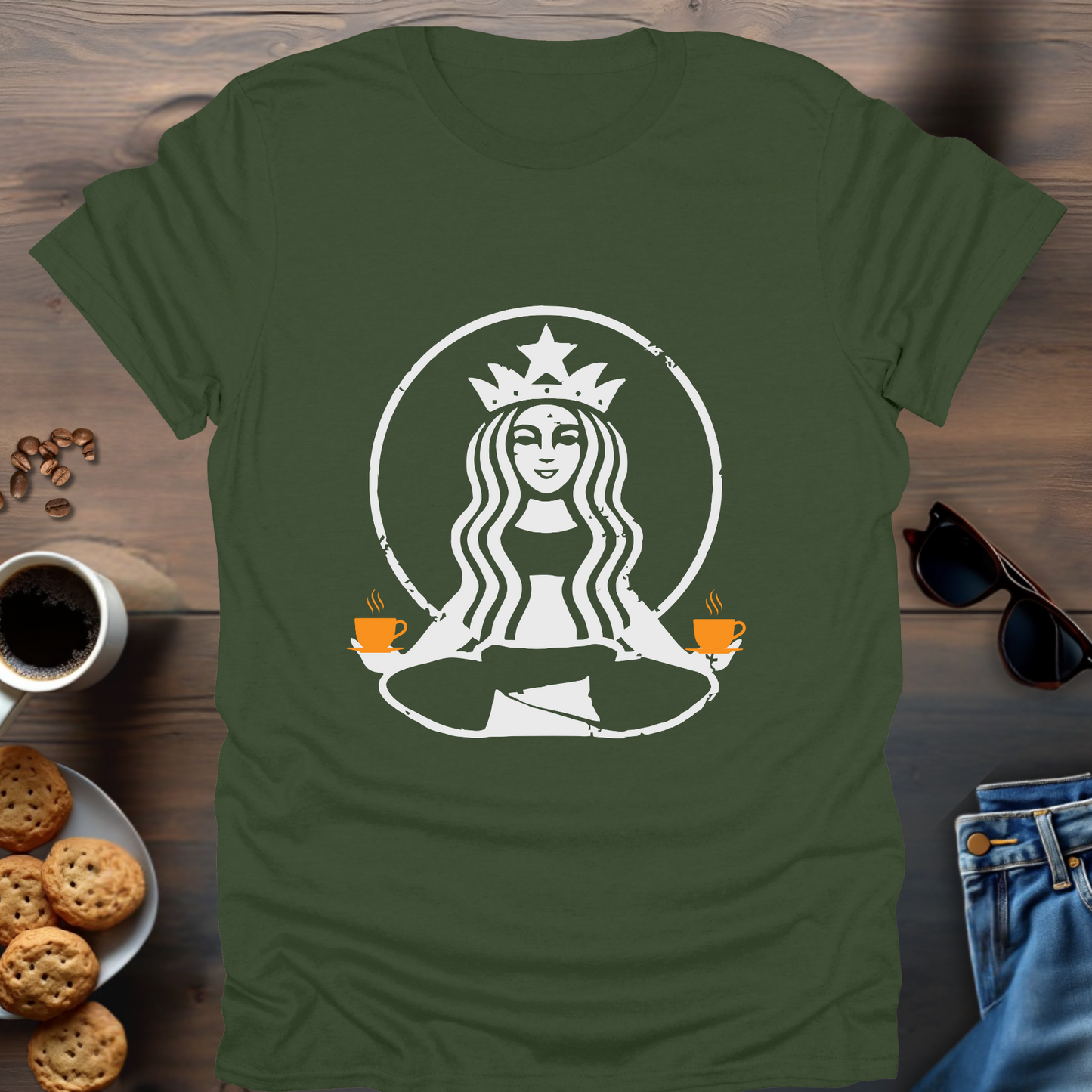 Yoga Starbucks with coffee T-Shirt