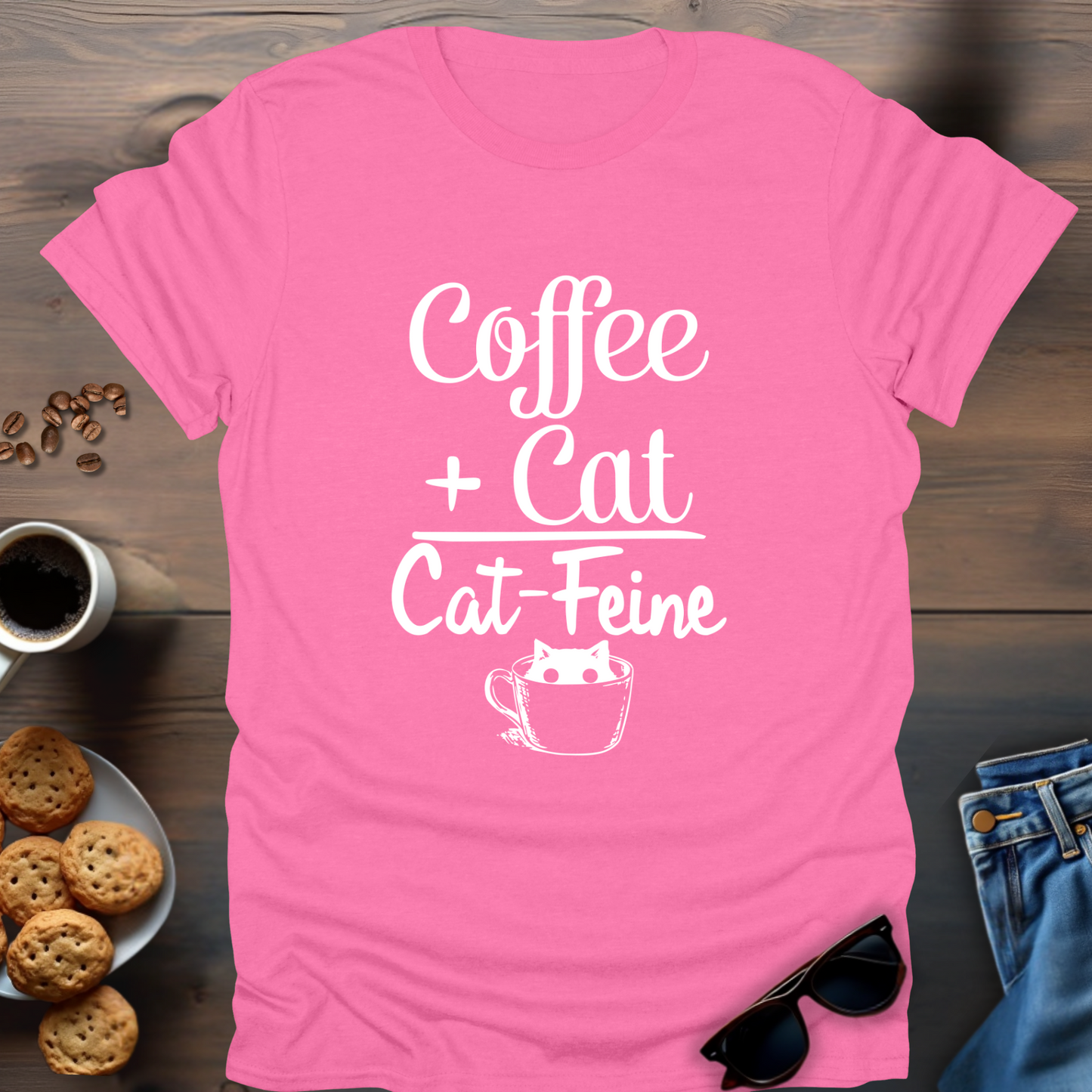 Coffee + Cat=Cat-Feine T-Shirt