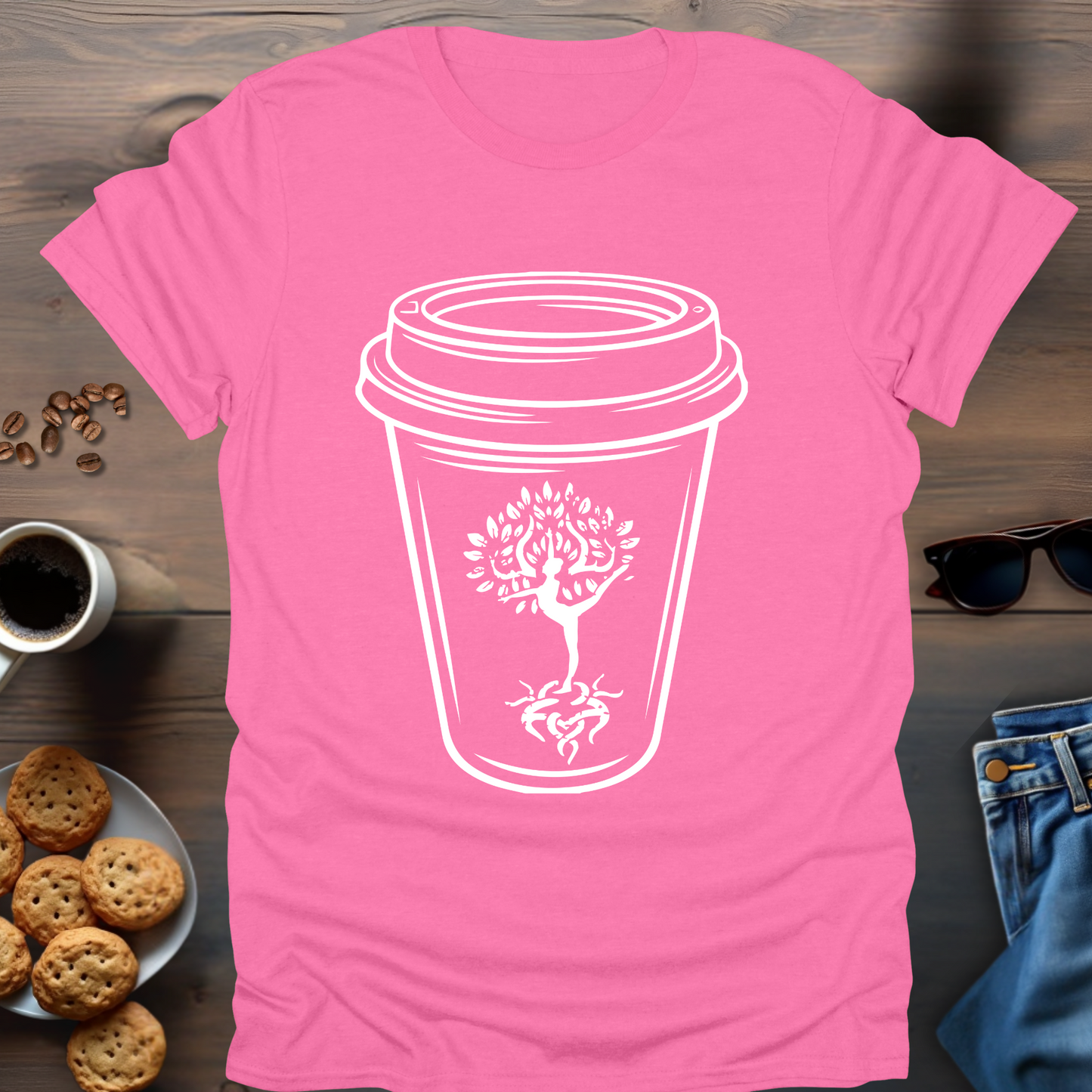 Yoga Coffee in cup 2 T-Shirt