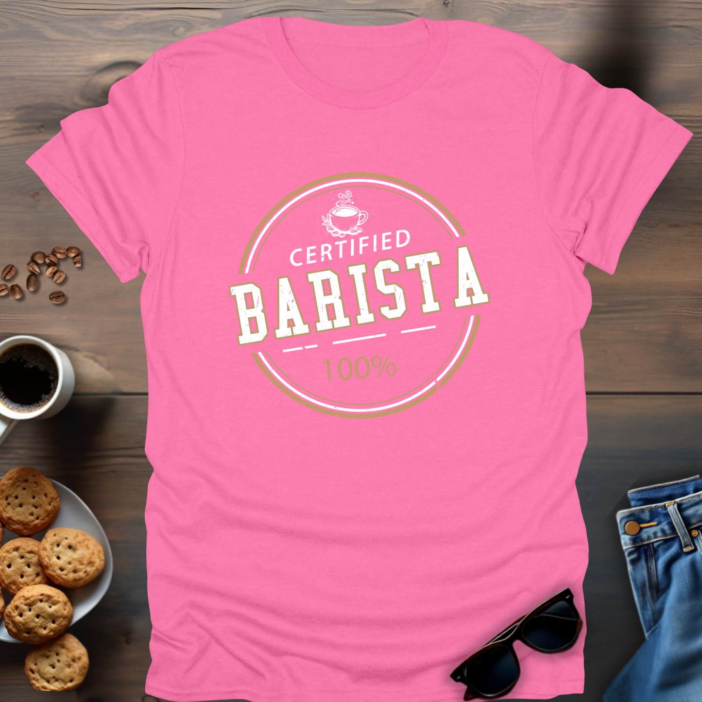 Certified Barista 100% T-Shirt