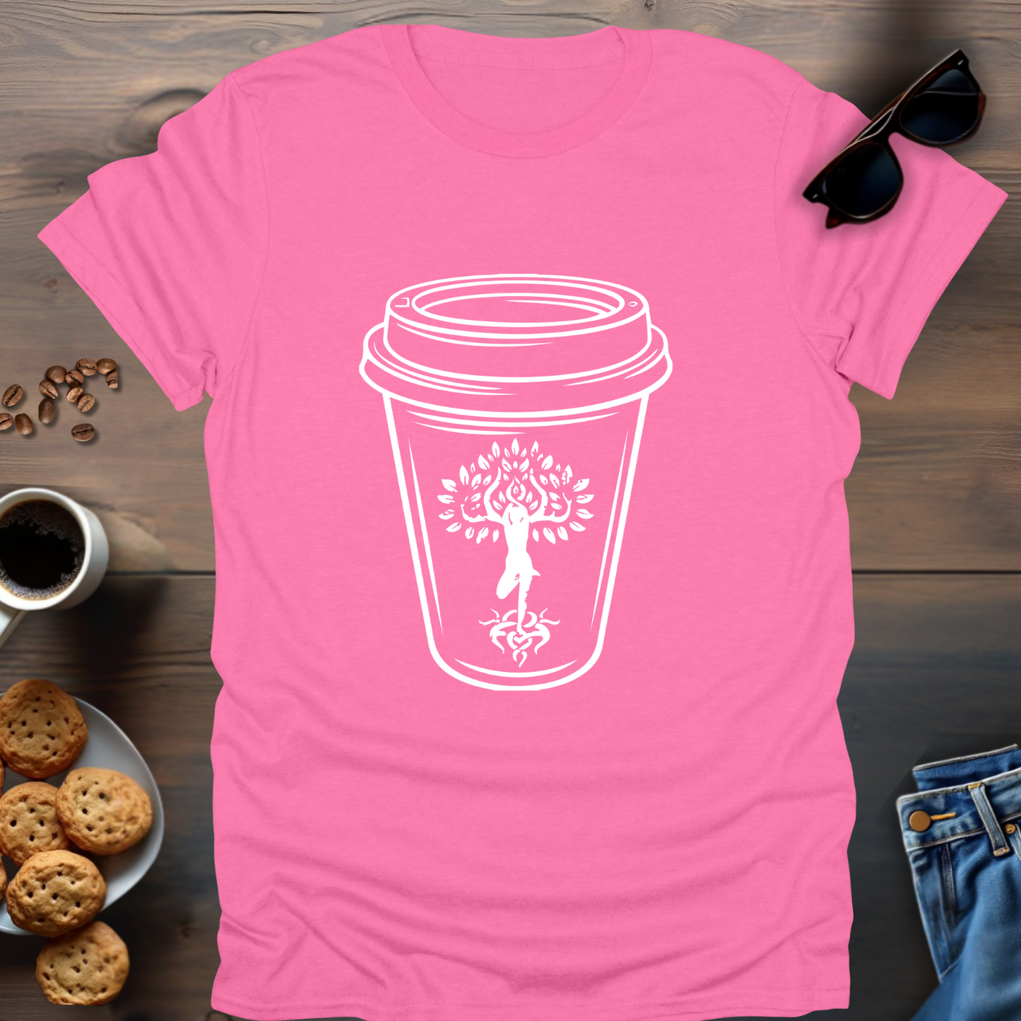 Yoga Coffee in cup T-Shirt