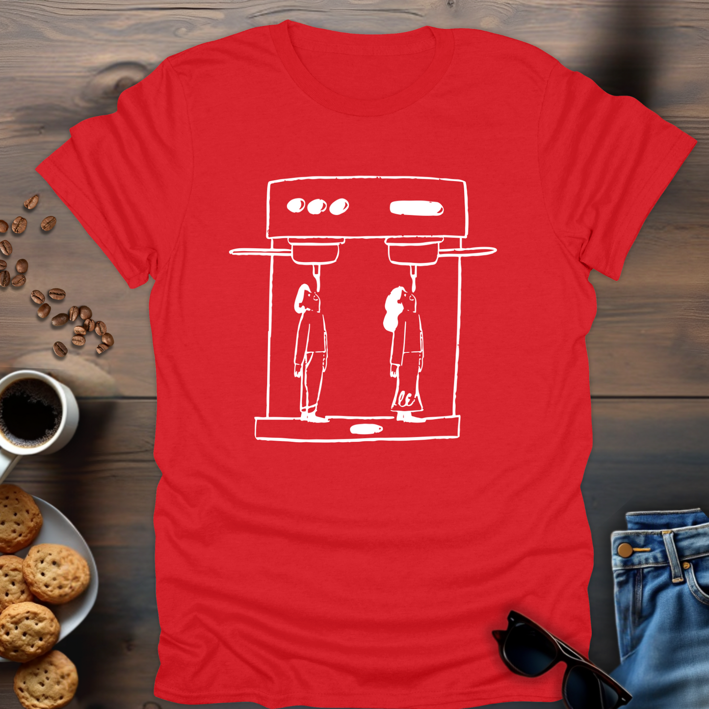 Drinking coffee from the machine T-Shirt